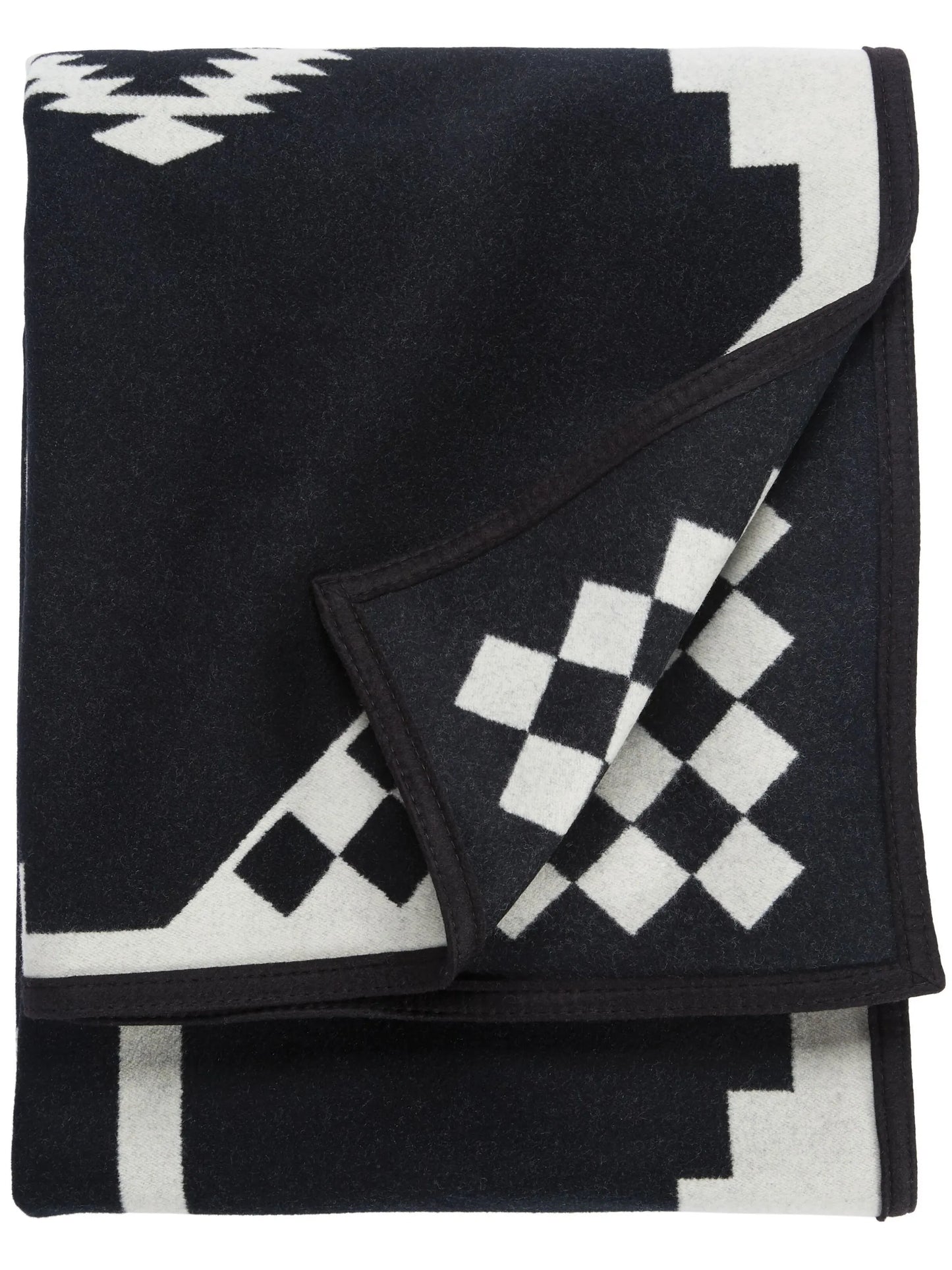 geometric-print jacquard blanket