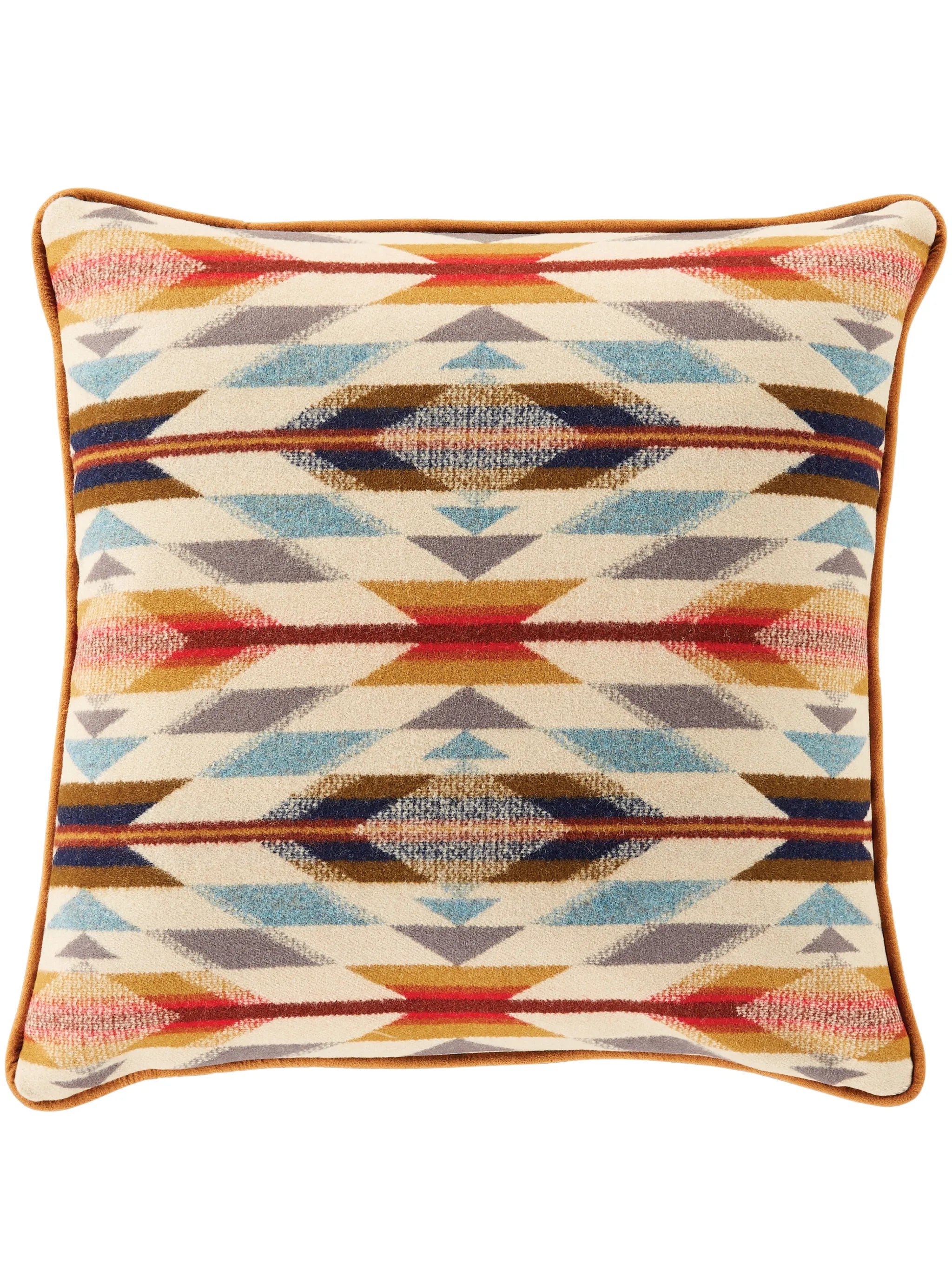 geometric-print jacquard pillow
