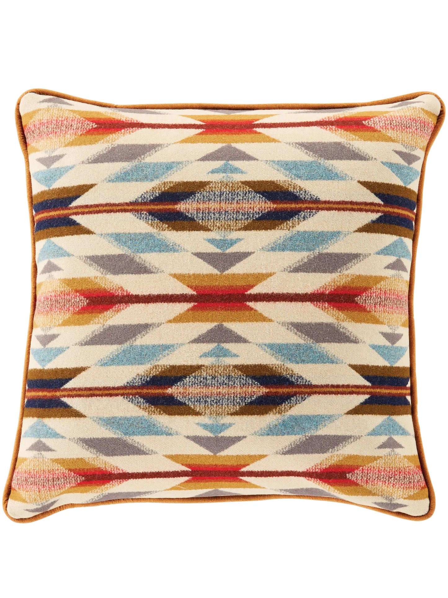 geometric-print jacquard pillow