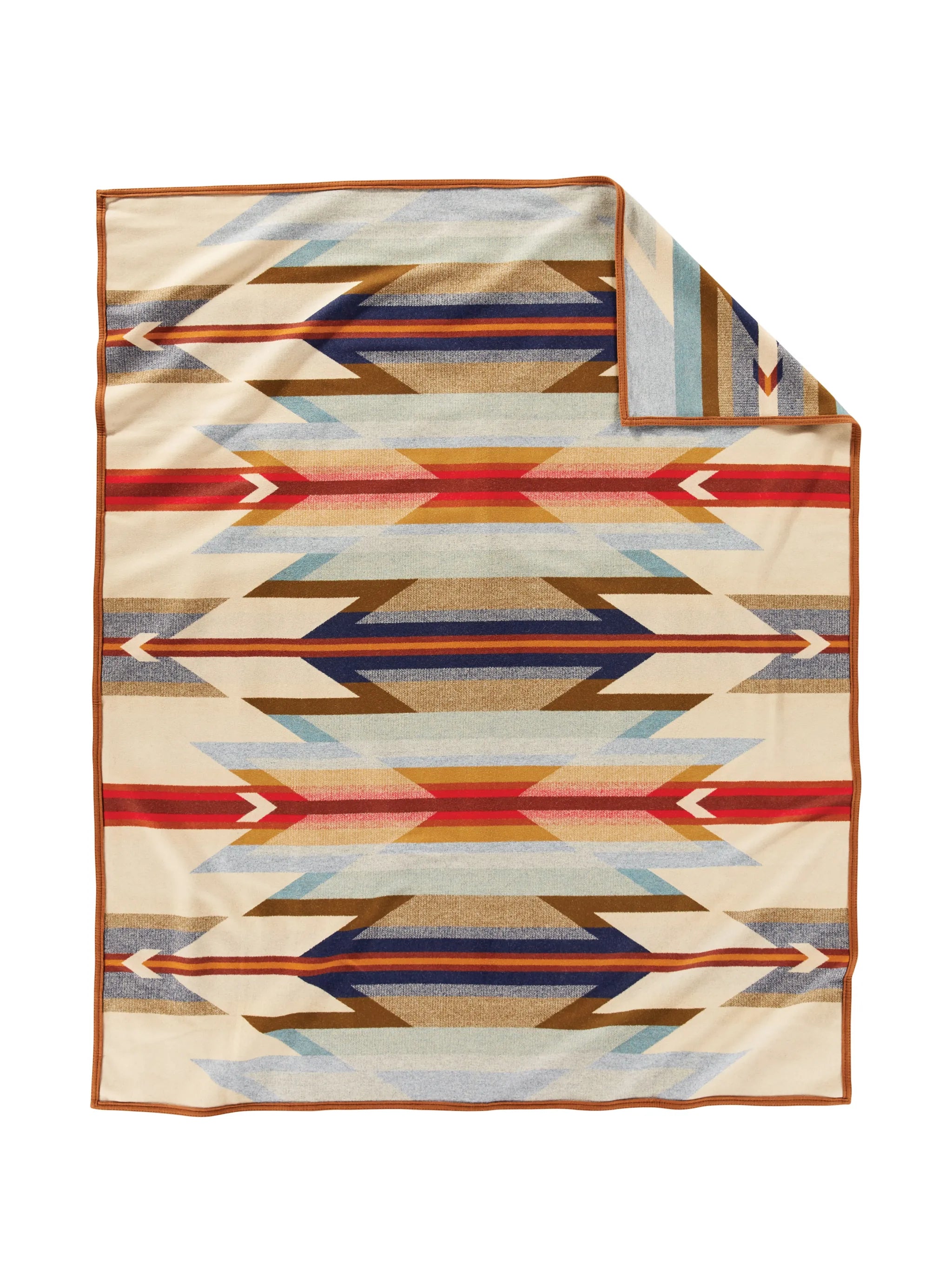 geometric-print jacquard blanket
