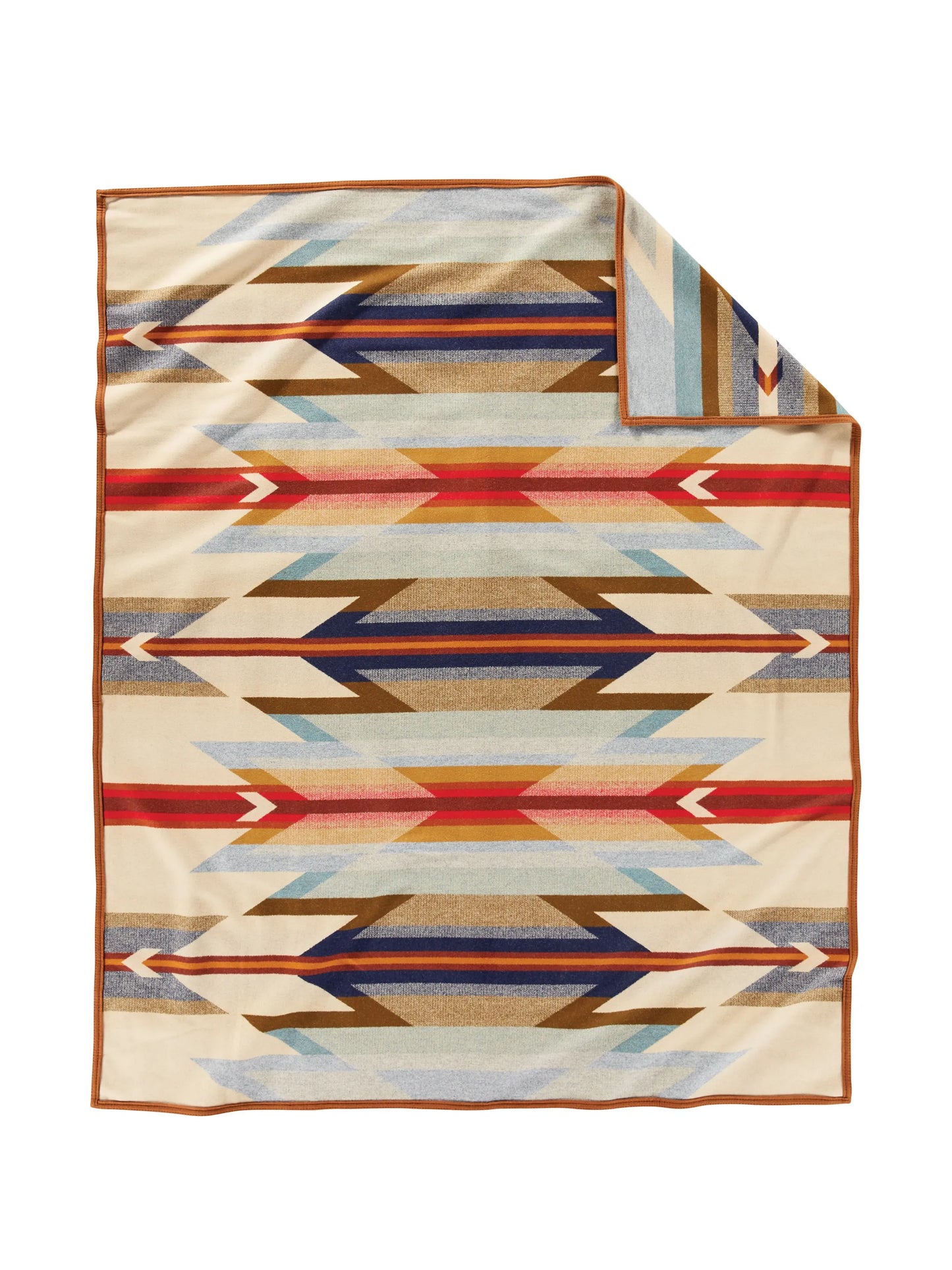 geometric-print jacquard blanket