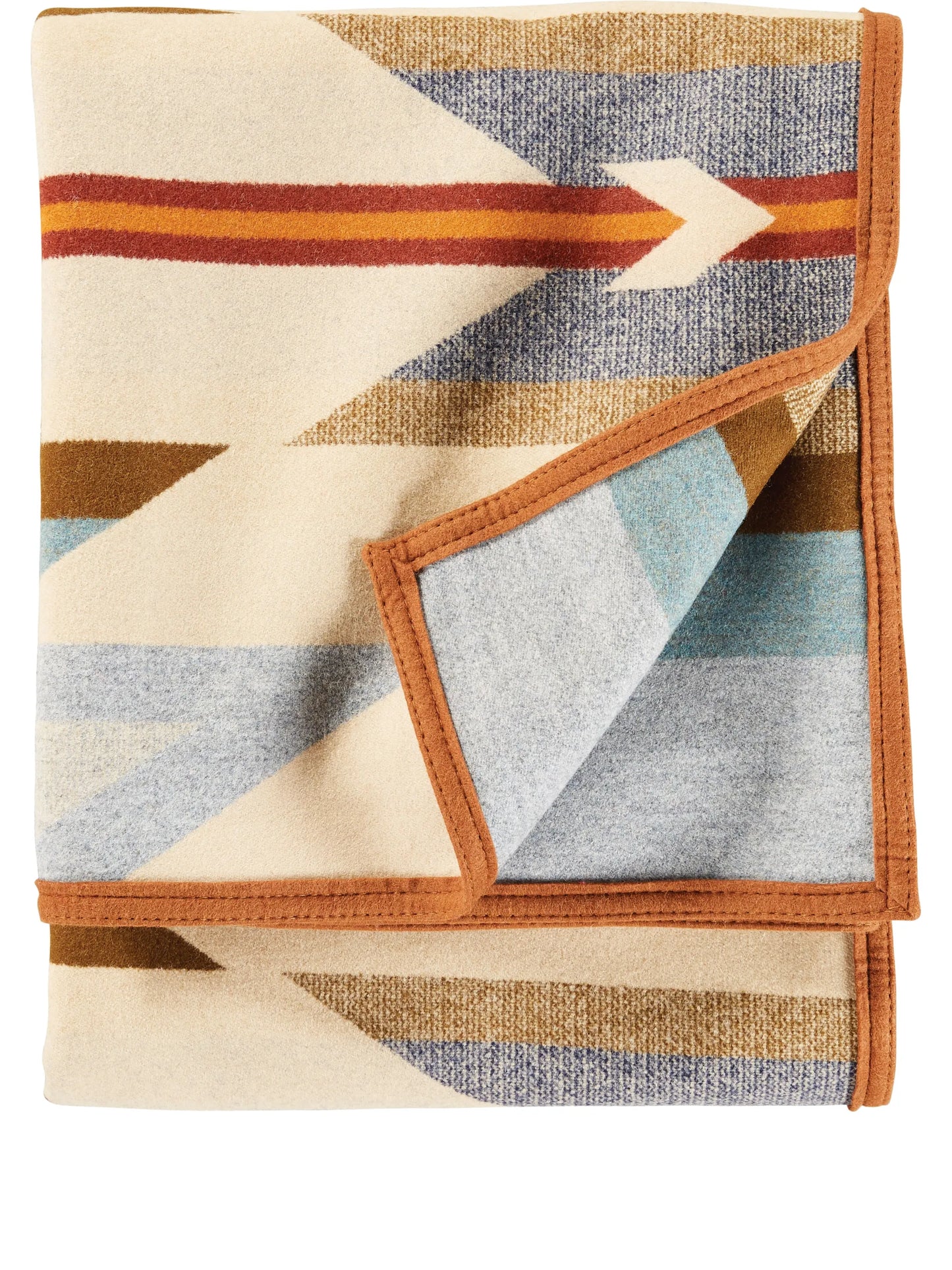 geometric-print jacquard blanket