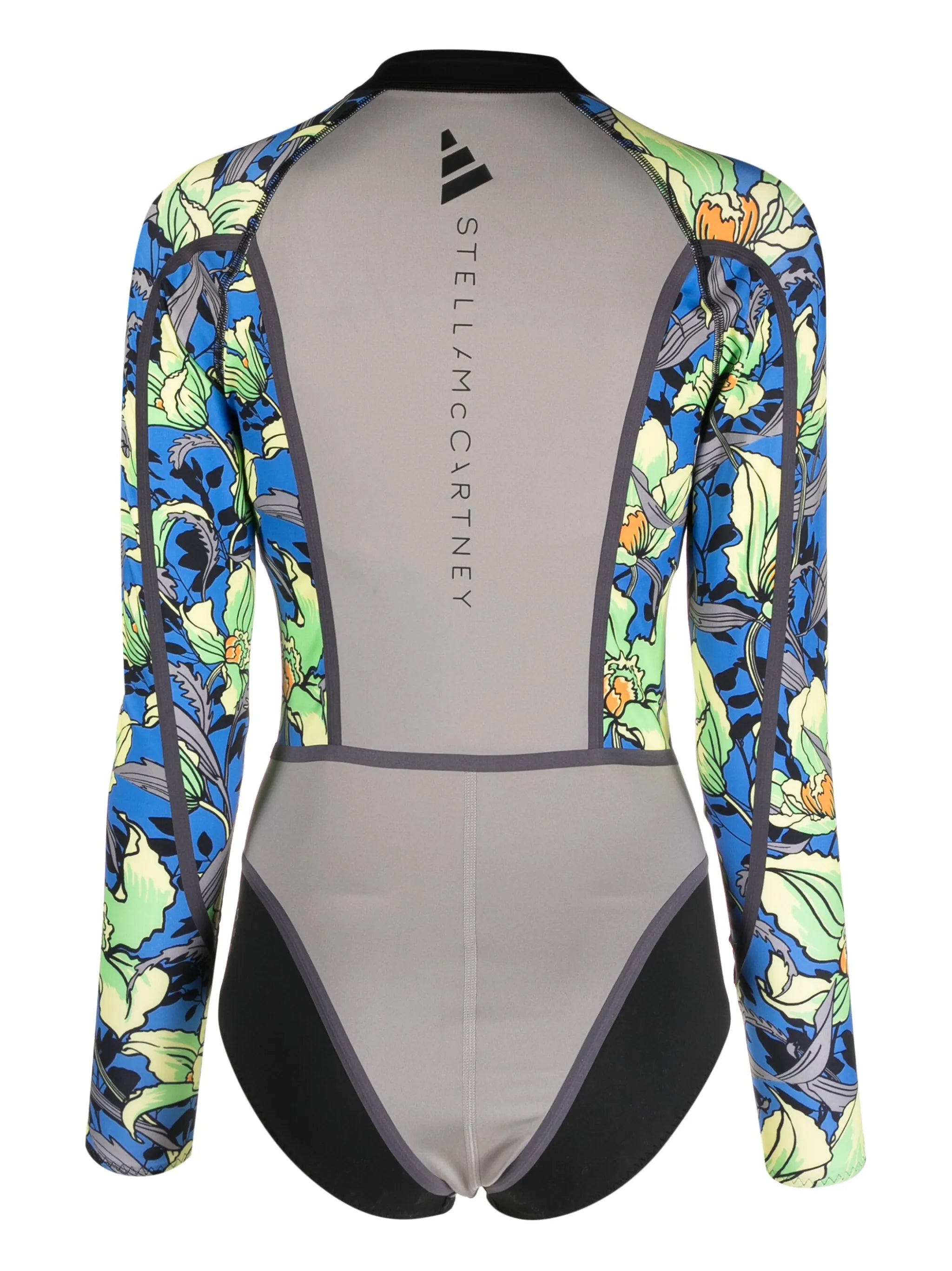 floral long-sleeve one piece