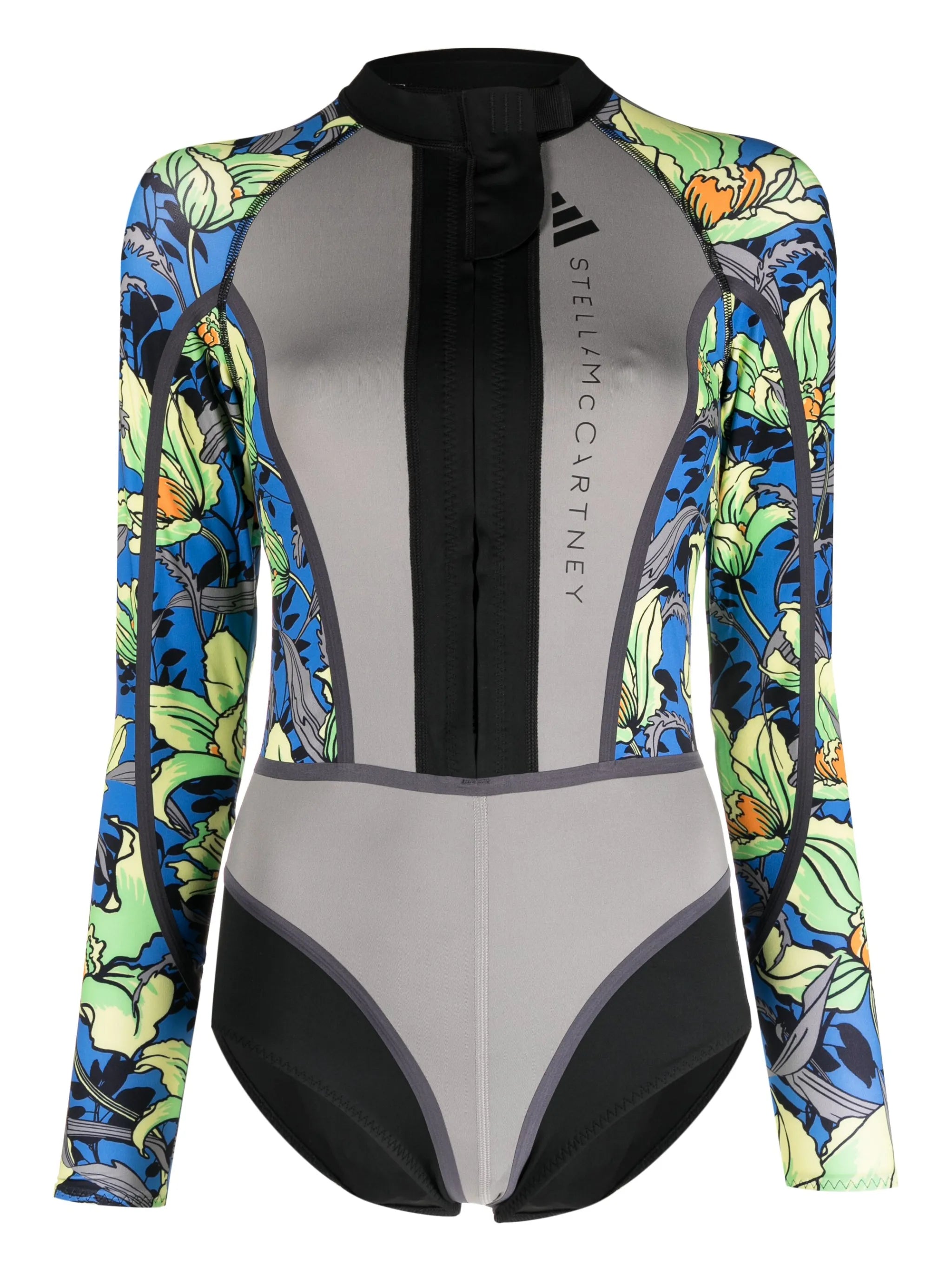 floral long-sleeve one piece