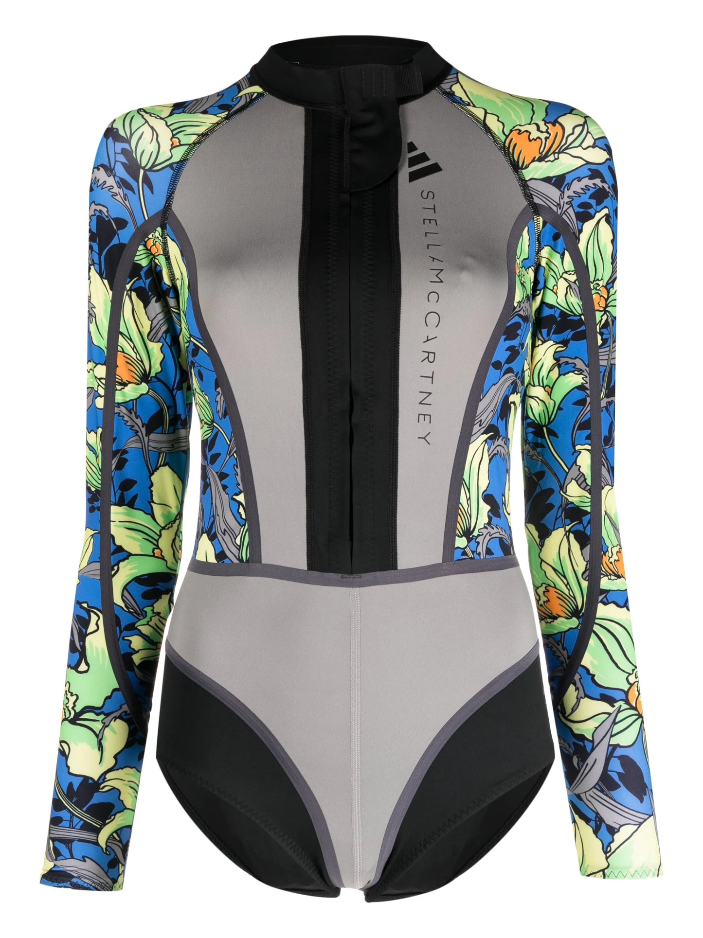 floral long-sleeve one piece