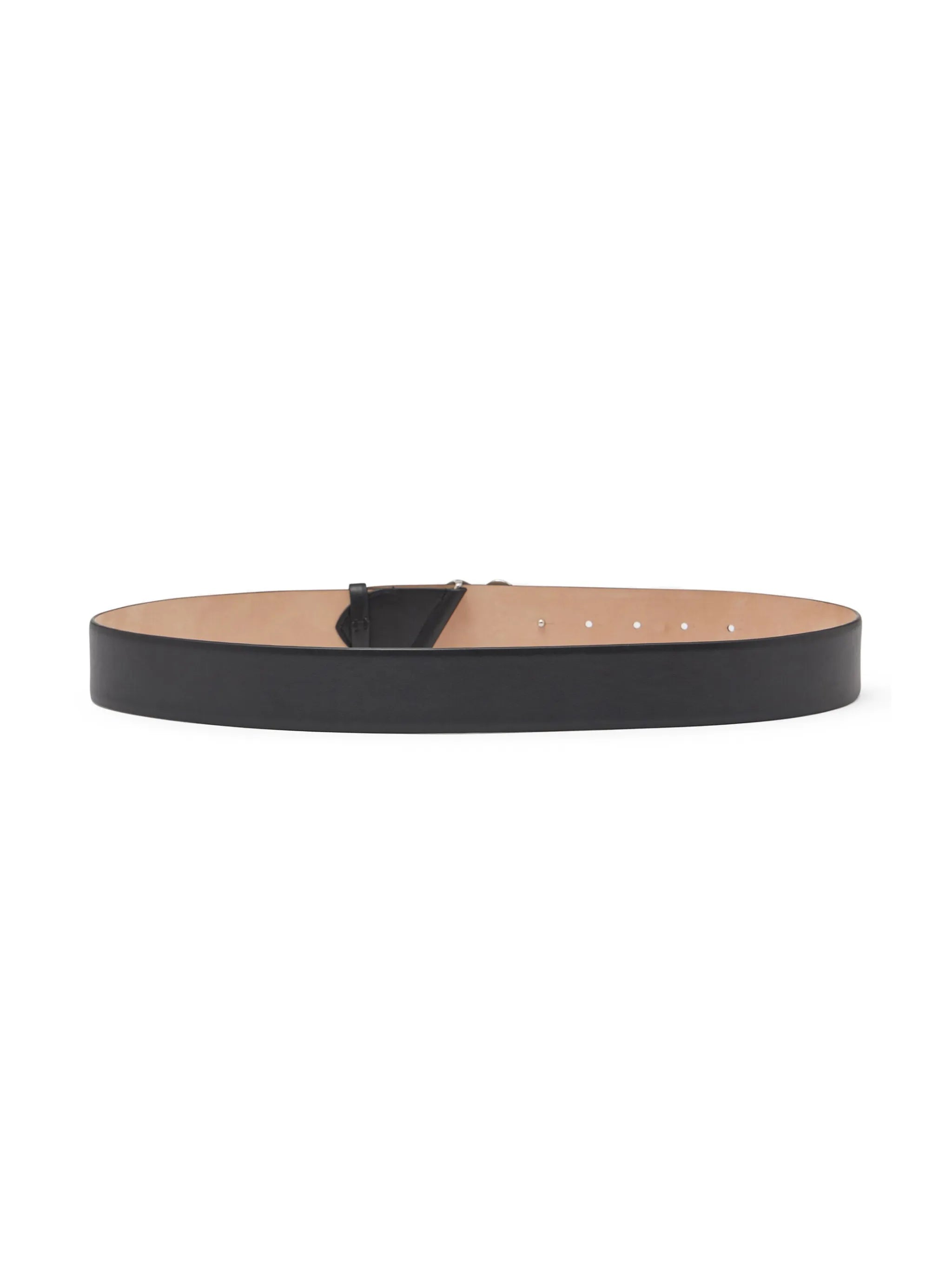 Seal-logo leather belt