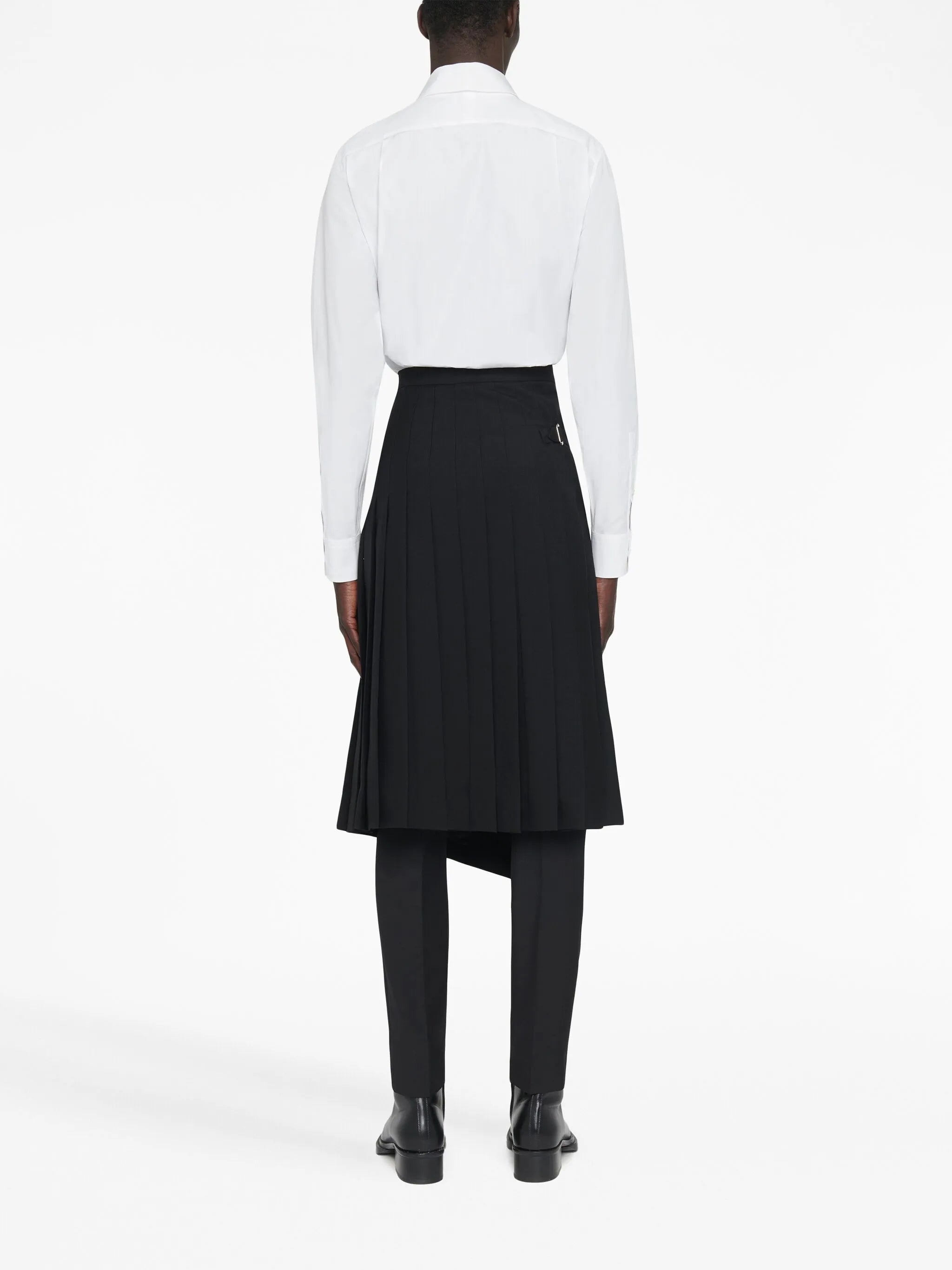 asymmetric pleated skirt