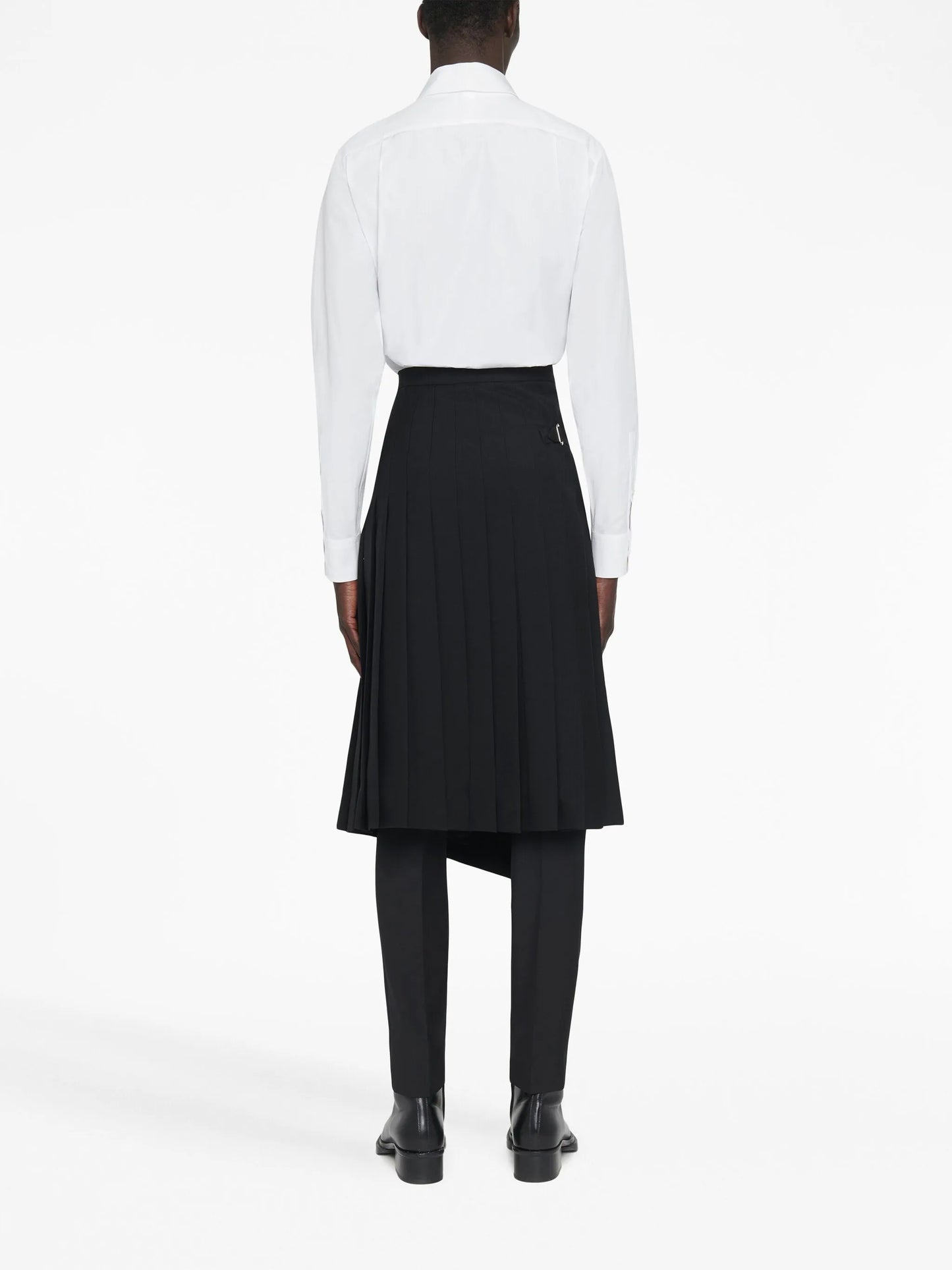 asymmetric pleated skirt