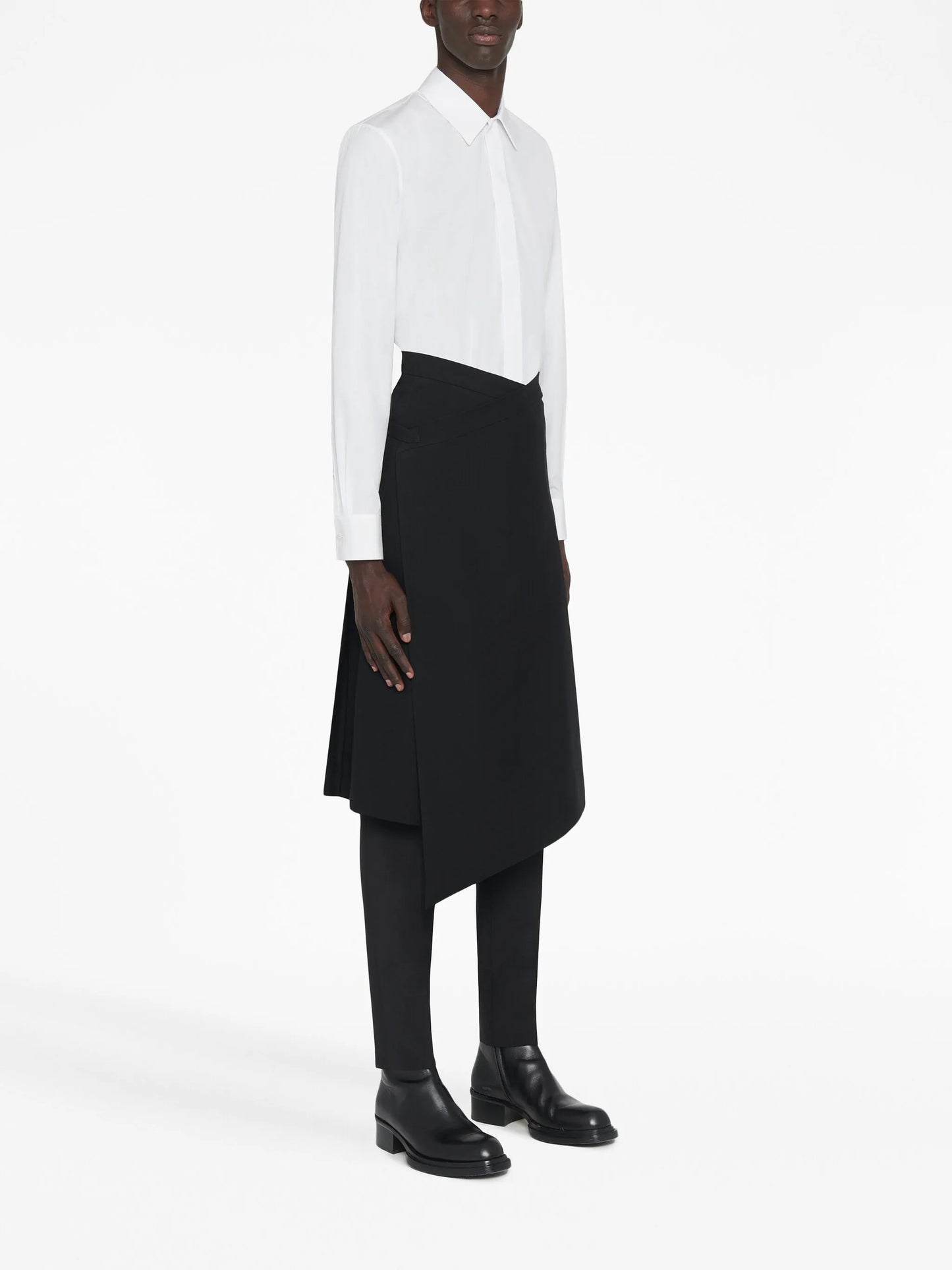 asymmetric pleated skirt