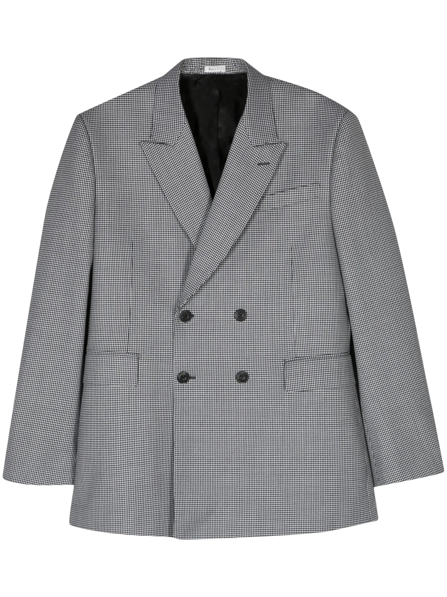 dogtooth-pattern double-breasted blazer
