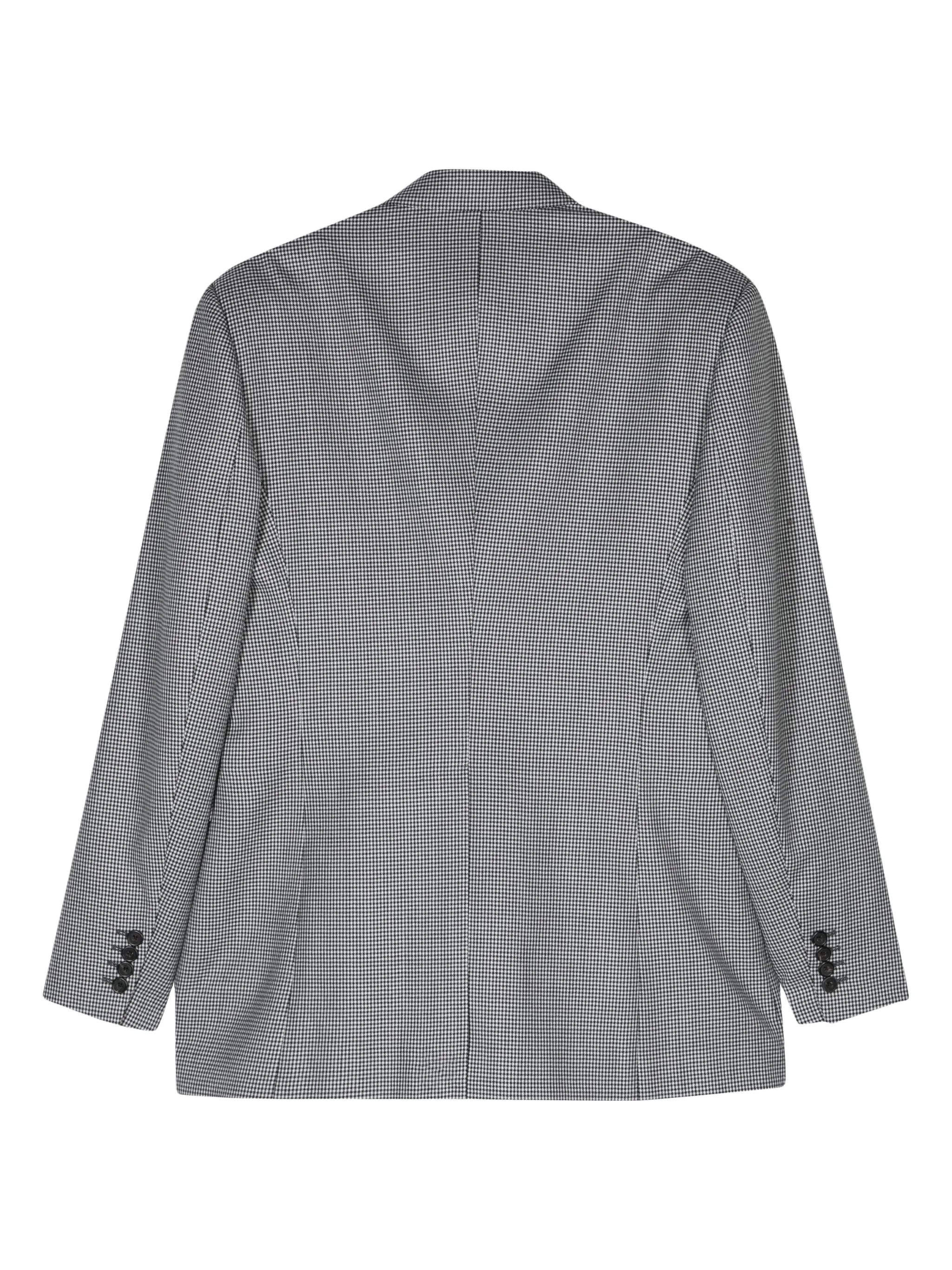 dogtooth-pattern double-breasted blazer