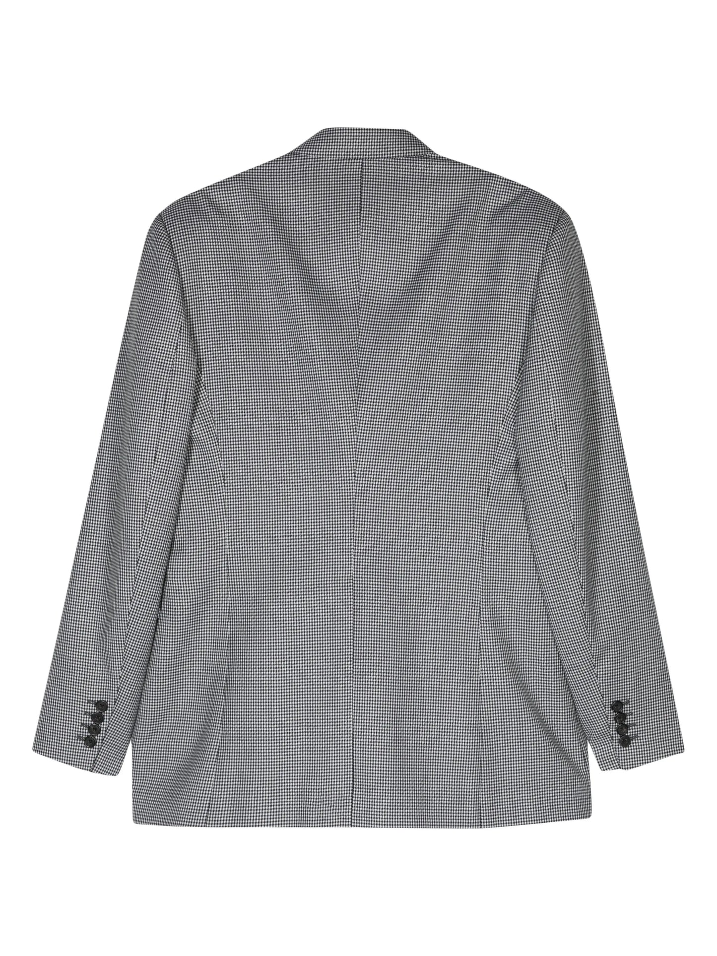 dogtooth-pattern double-breasted blazer