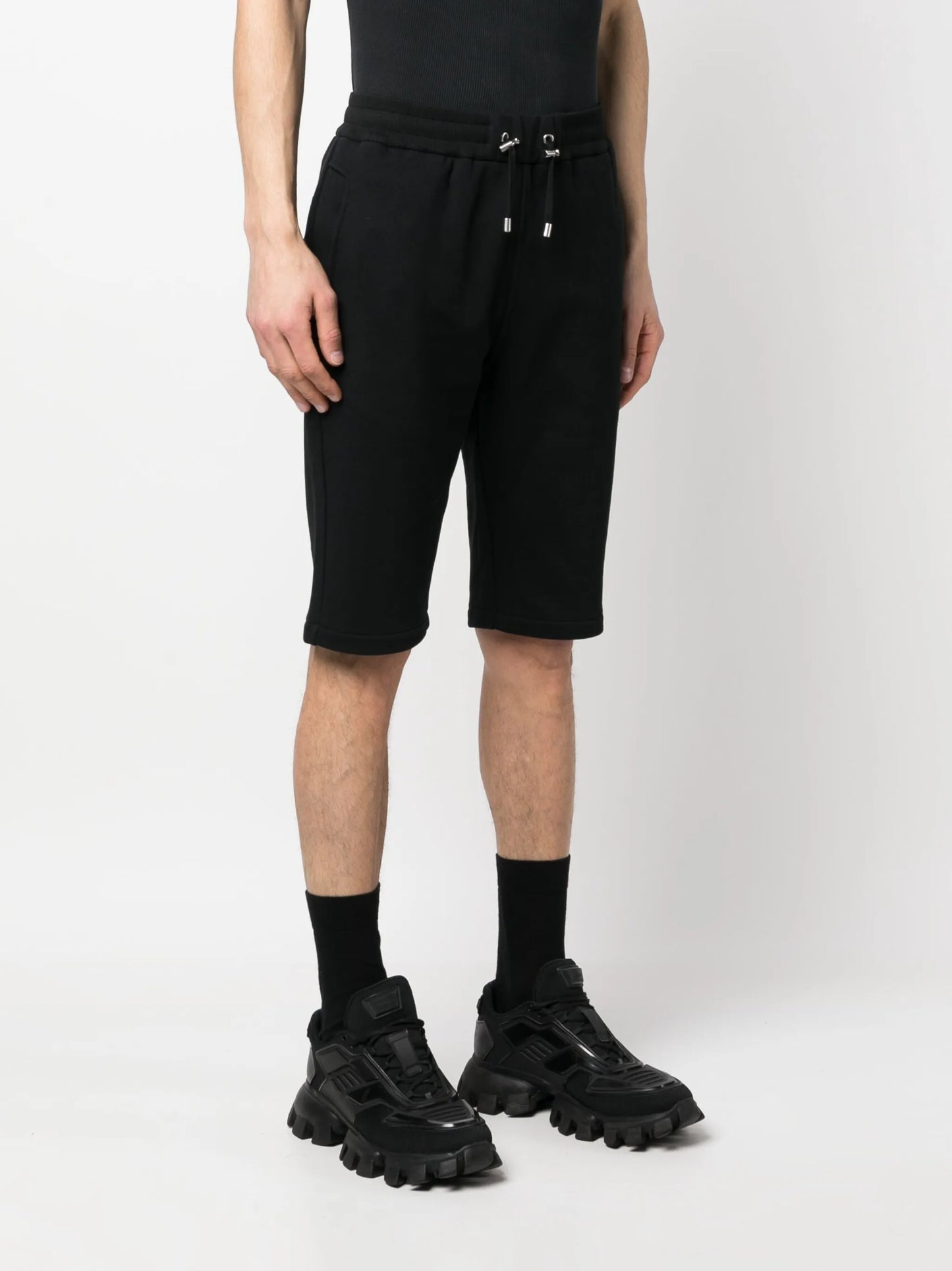 logo-print track shorts