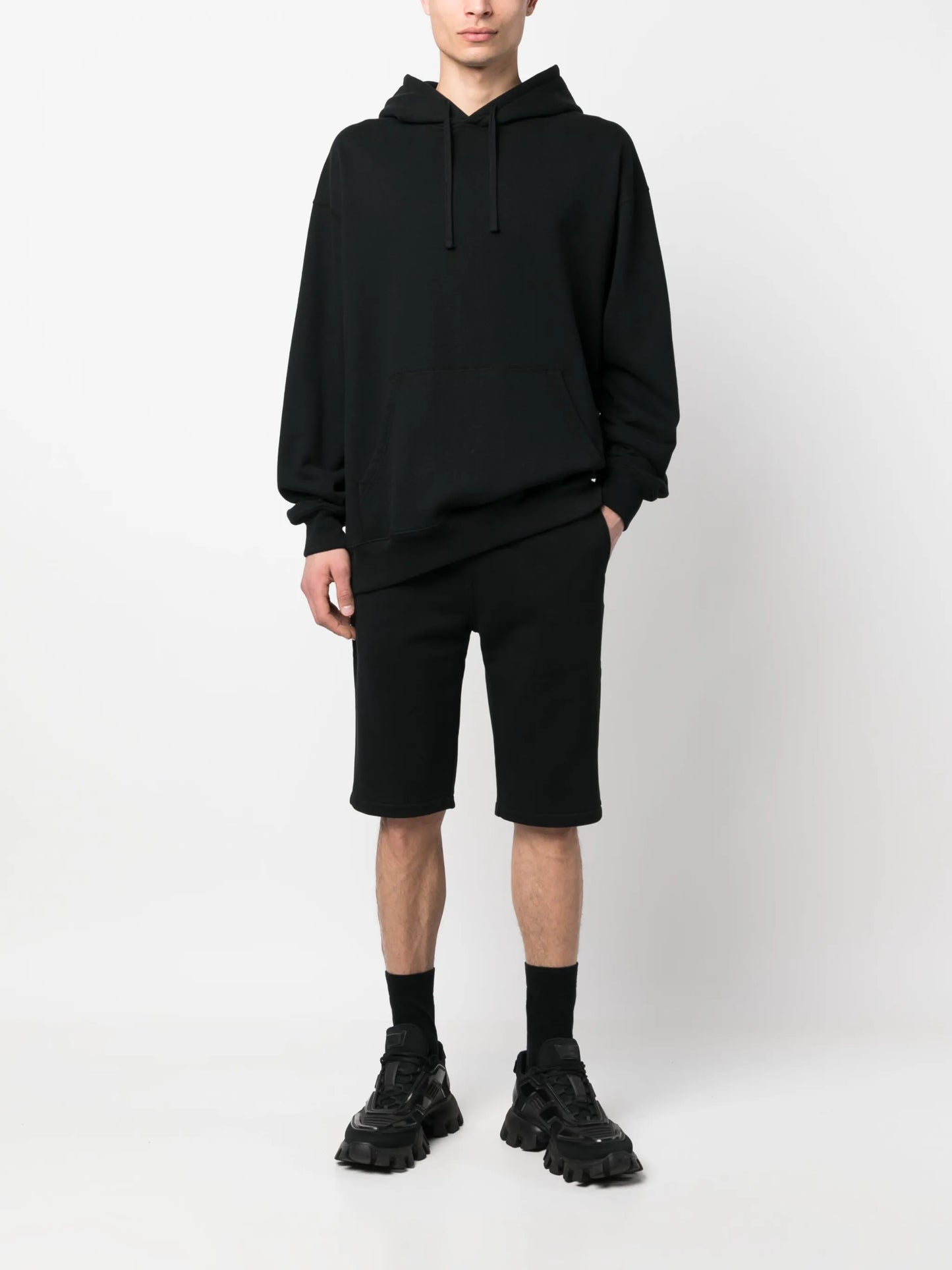 logo-print track shorts