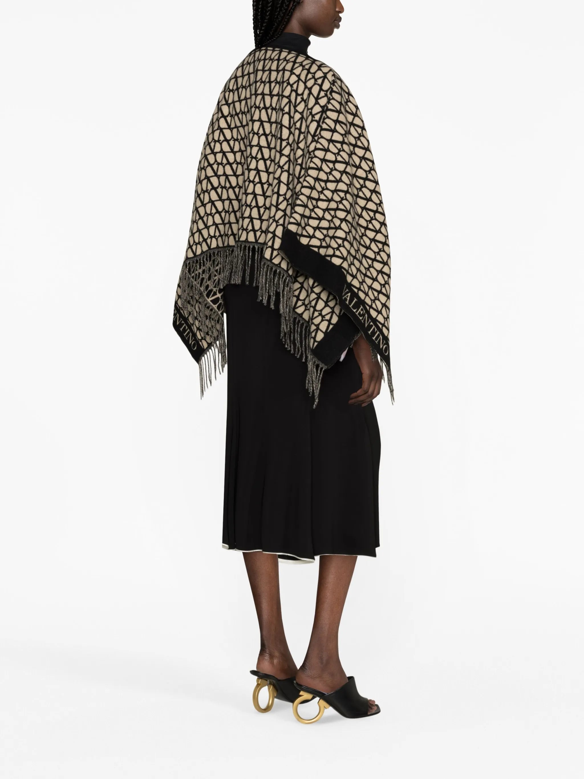 Toile Iconographe fringed poncho