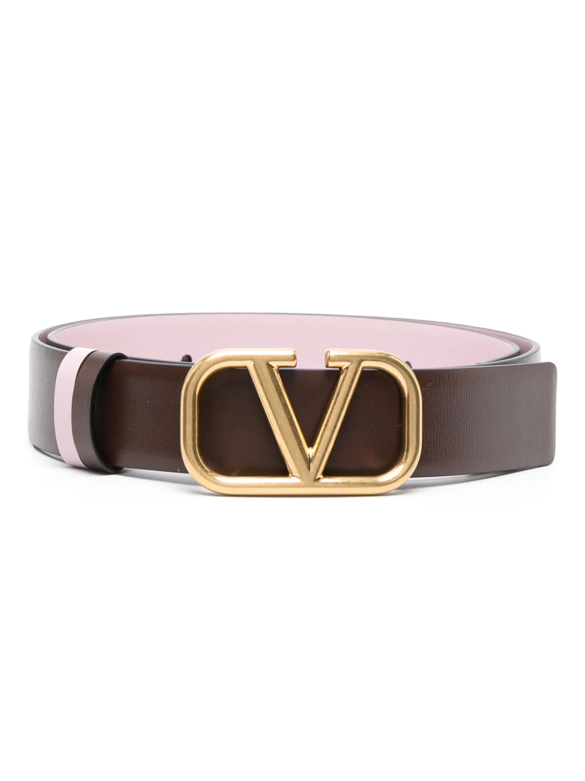 VLogo leather reversible belt