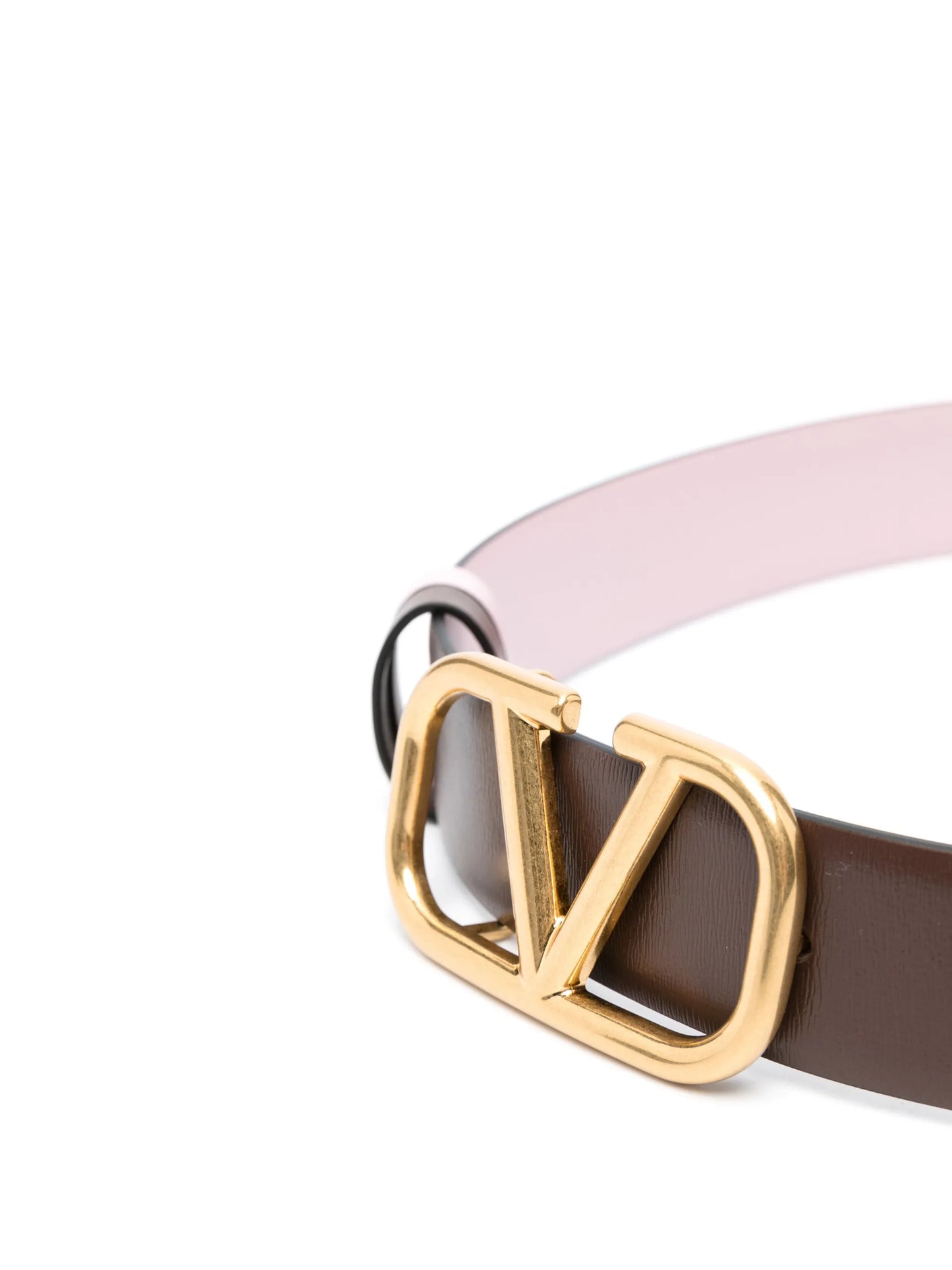 VLogo leather reversible belt