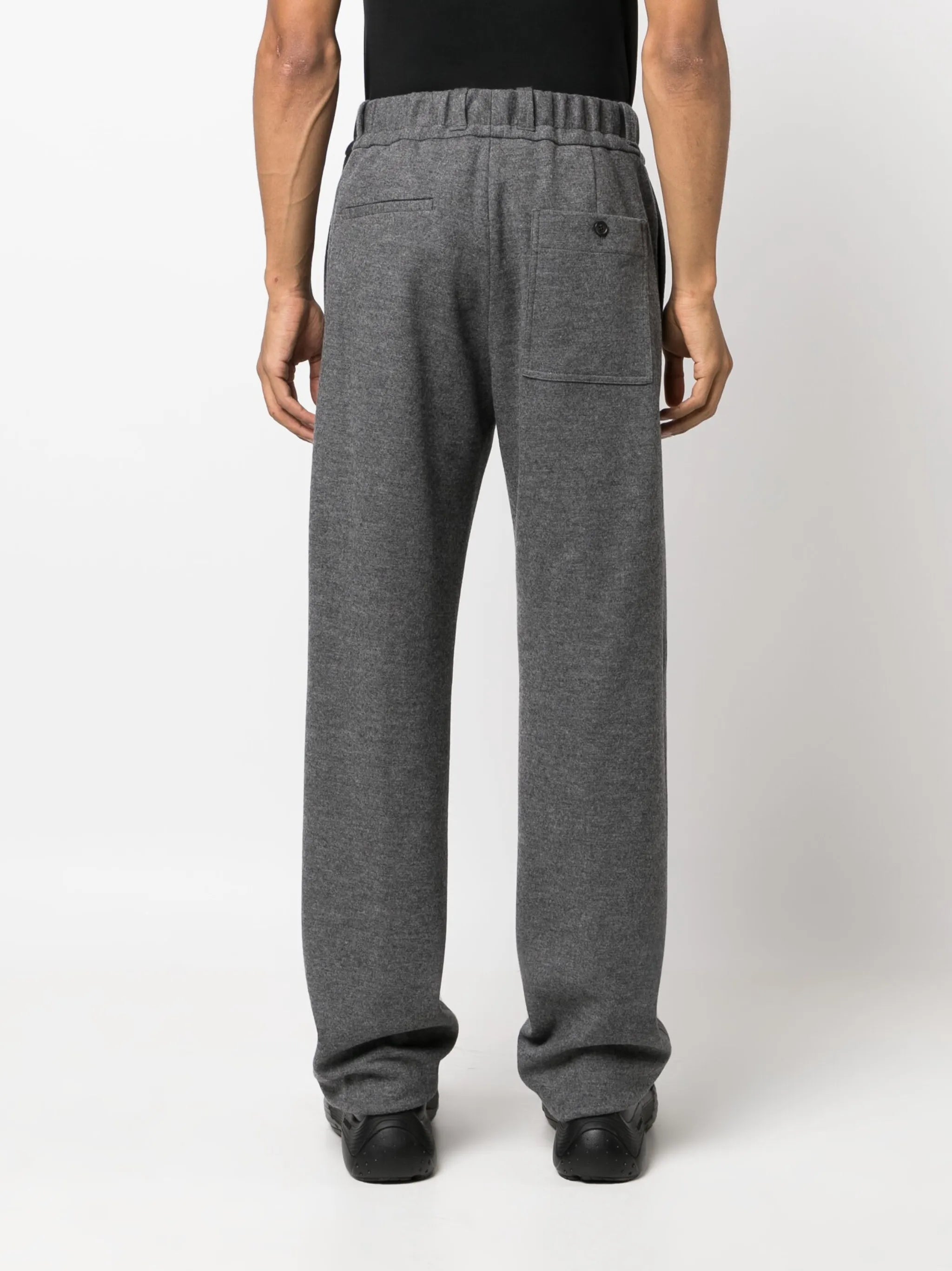 high-rise straight-leg trousers