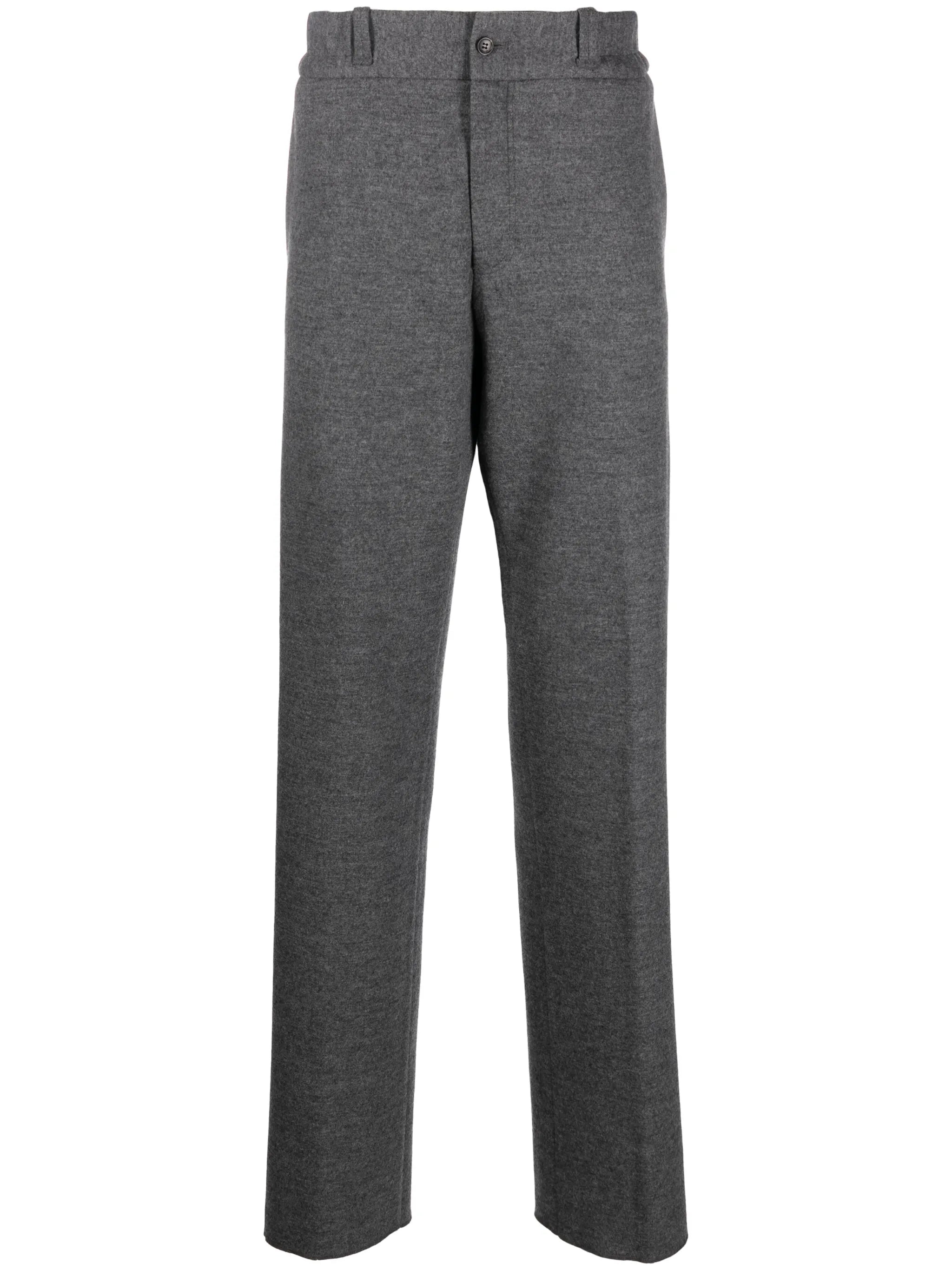 high-rise straight-leg trousers