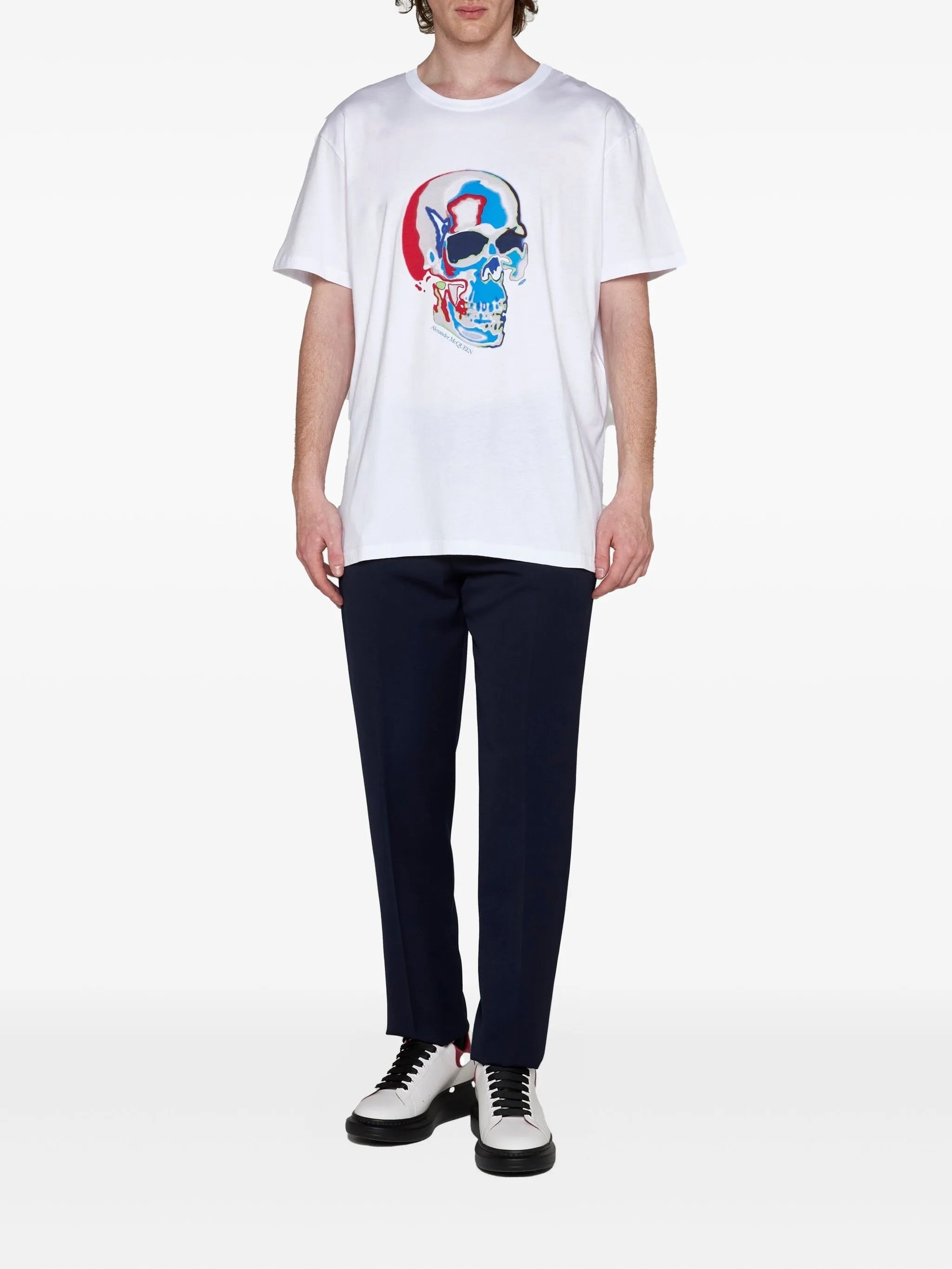 Solarised Skull print T-shirt