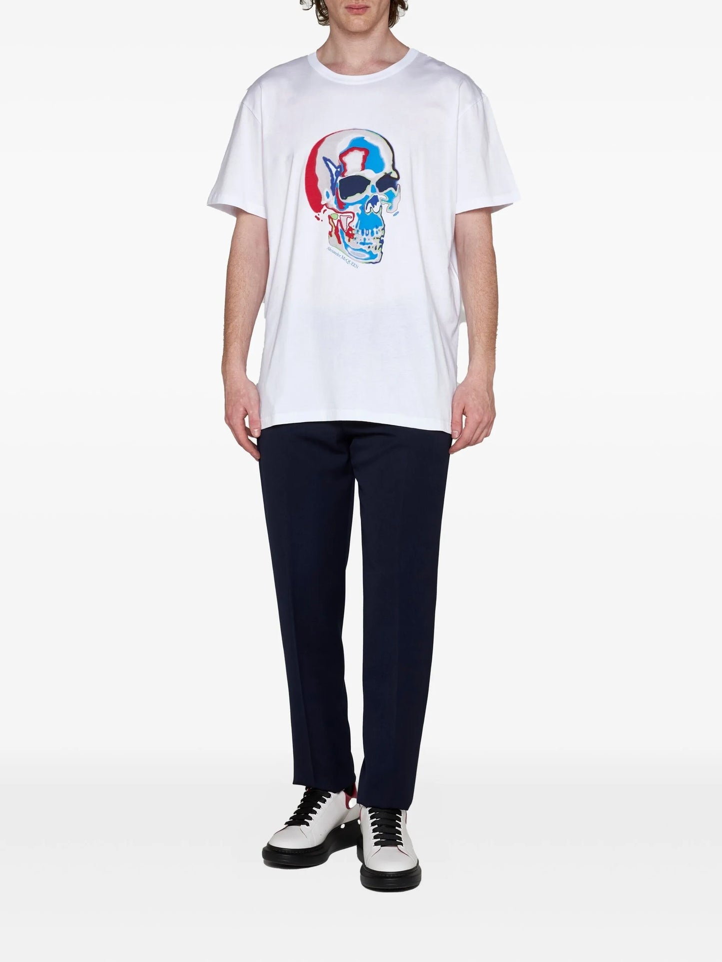 Solarised Skull print T-shirt
