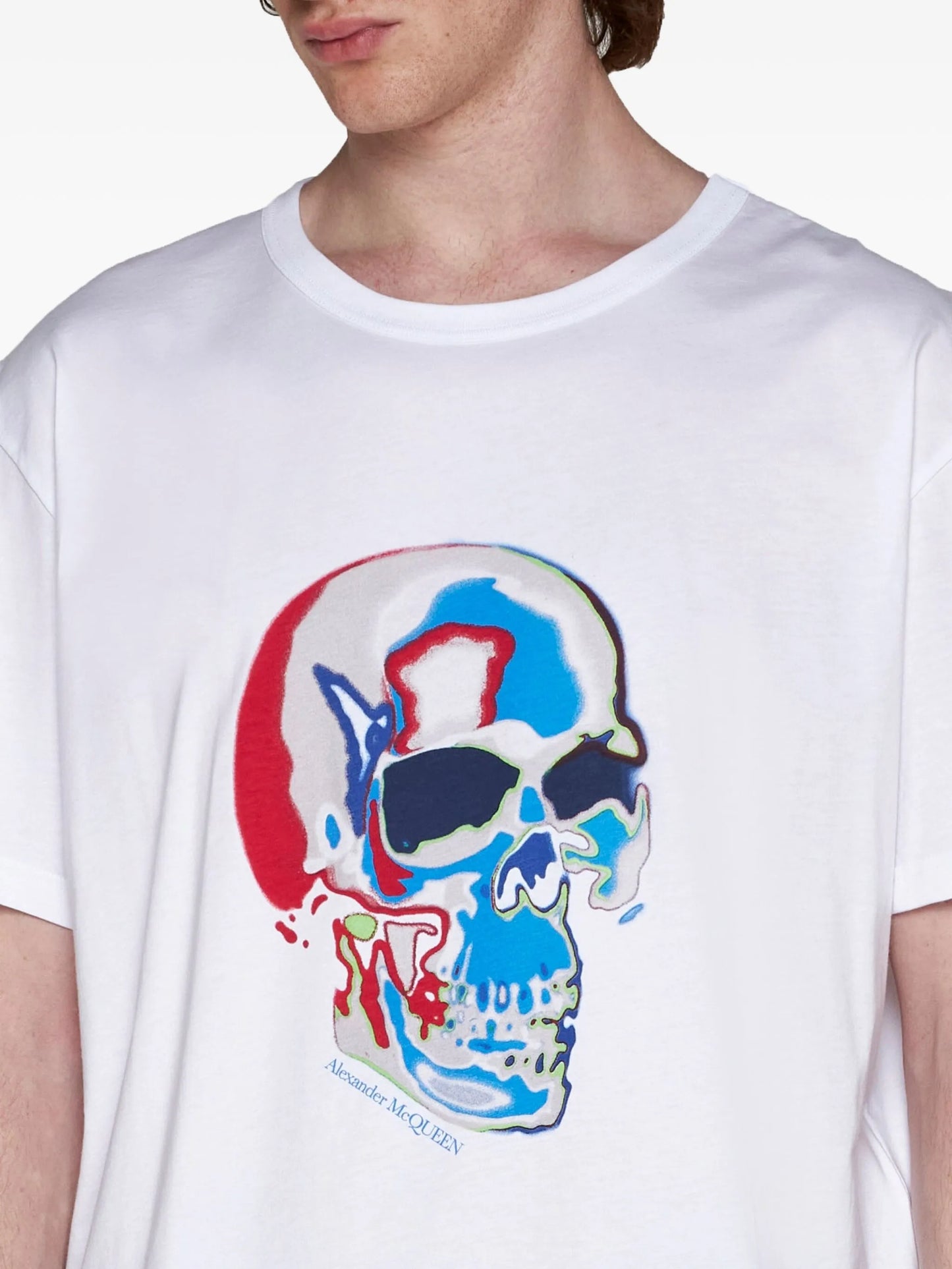 Solarised Skull print T-shirt