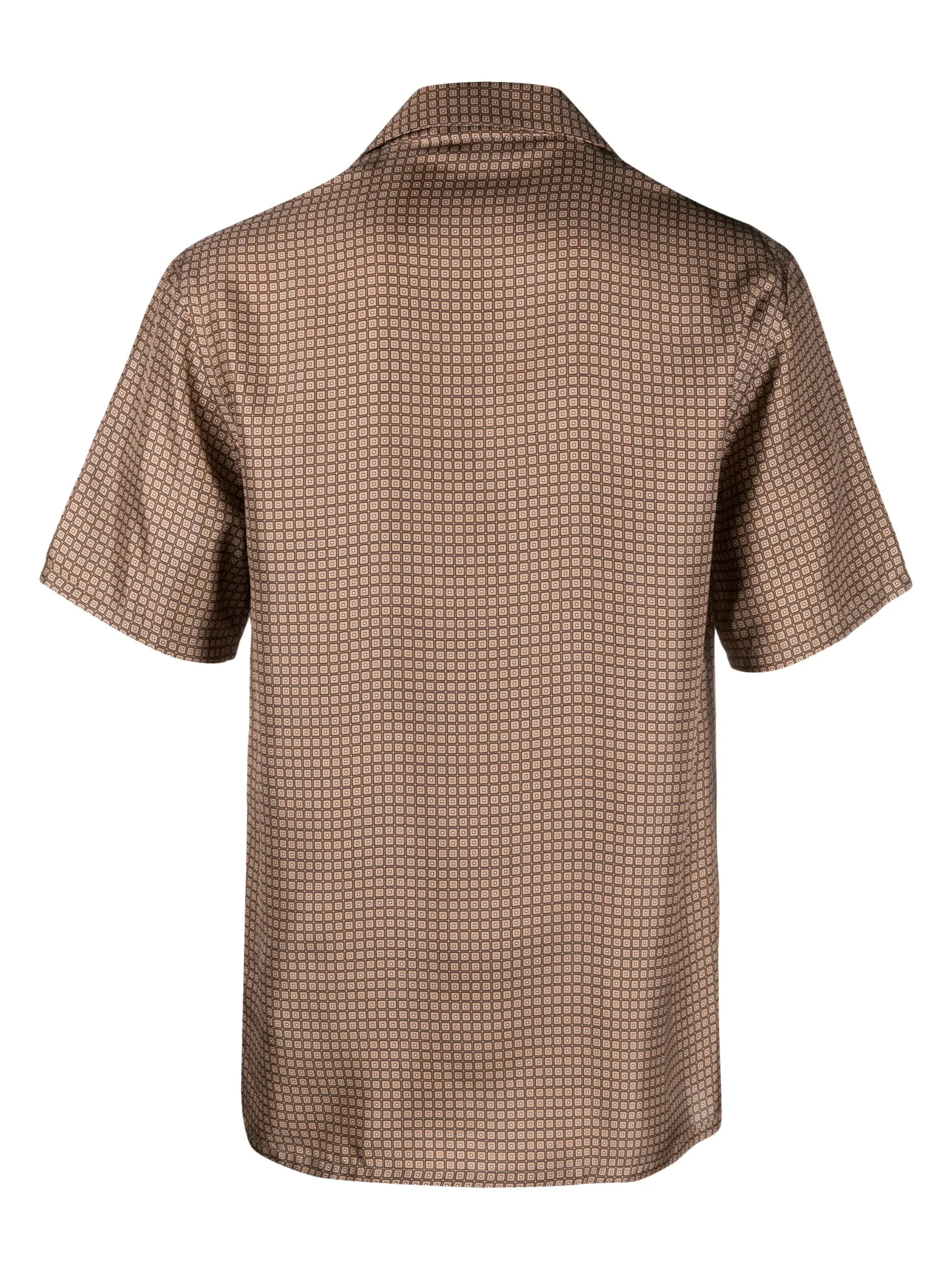 geometric-pattern silk shirt