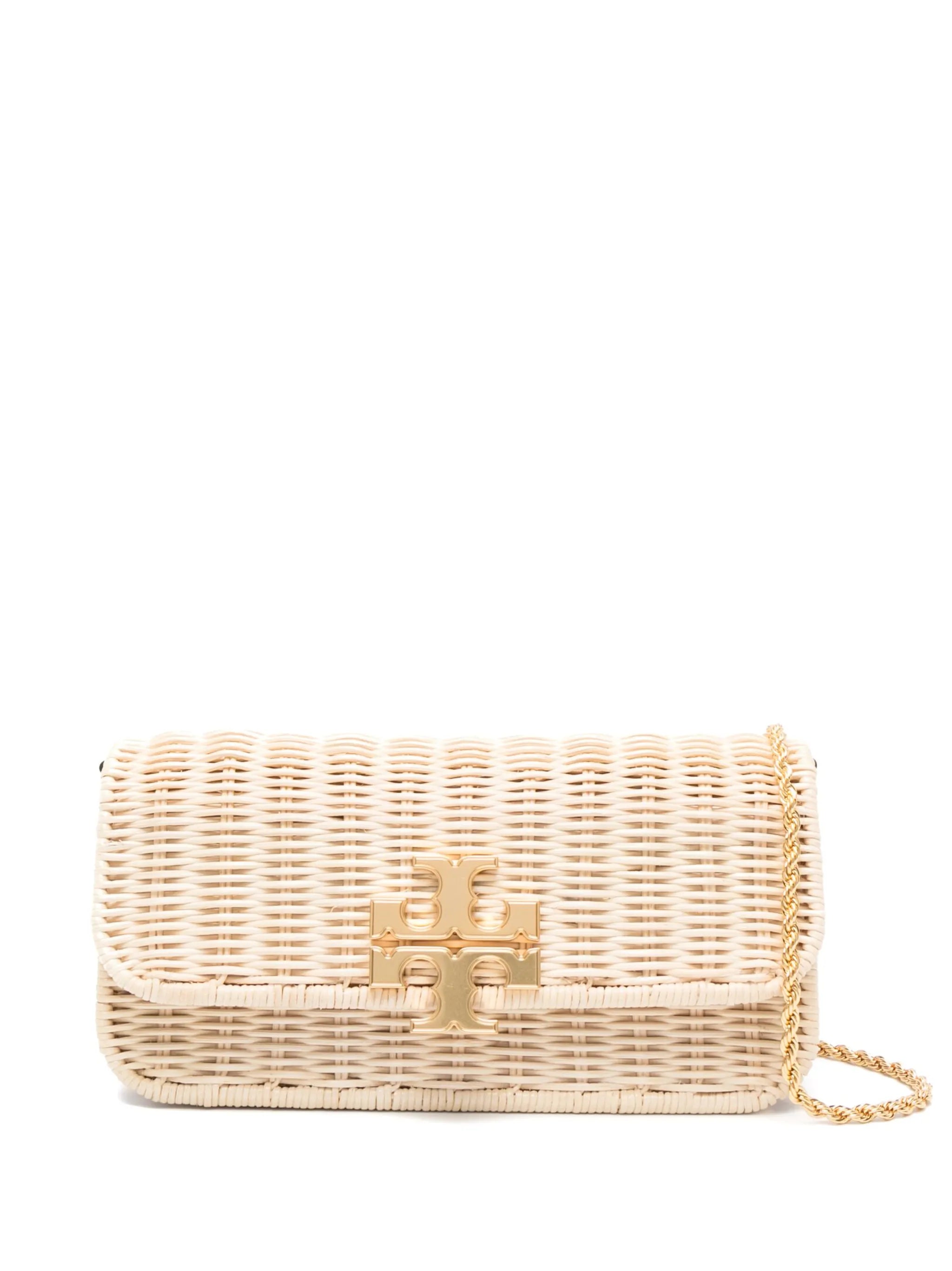 Eleanor straw clutch bag