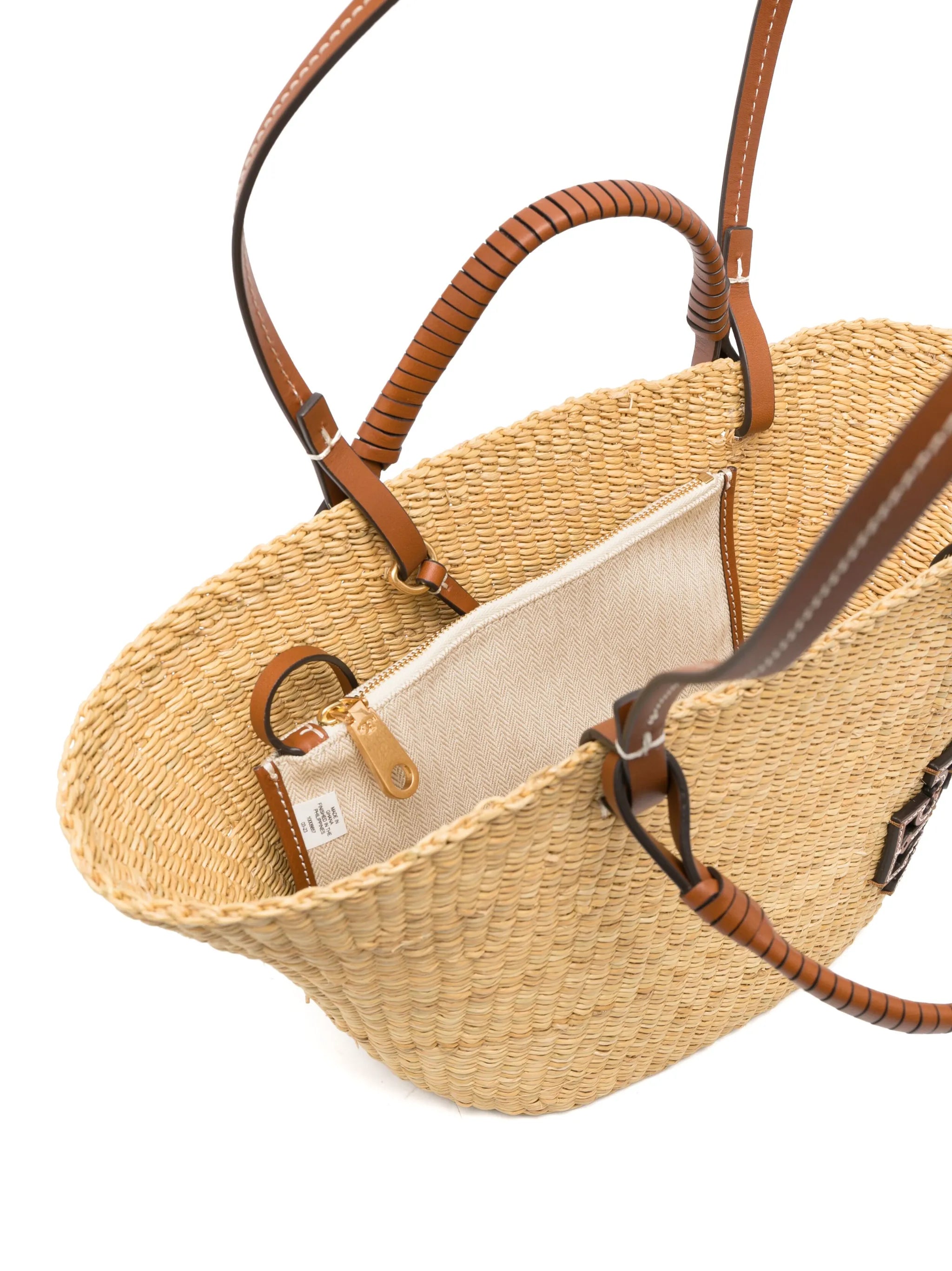 small Ella raffia tote bag