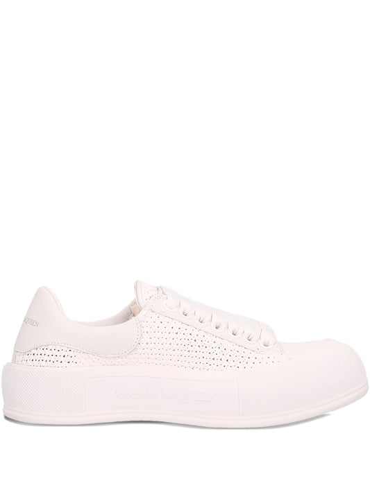 Deck Plimsoll raffia sneakers