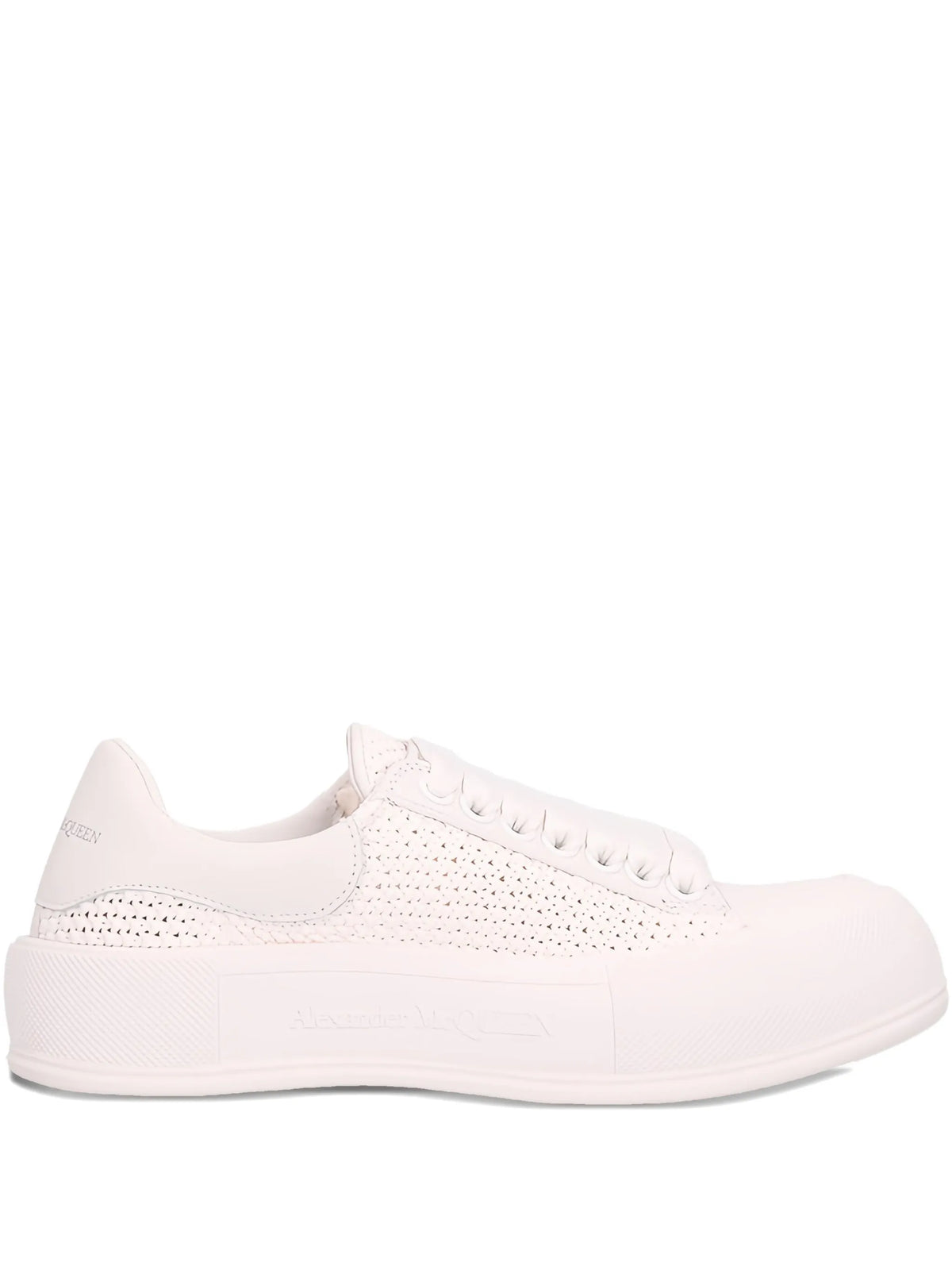 Deck Plimsoll raffia sneakers