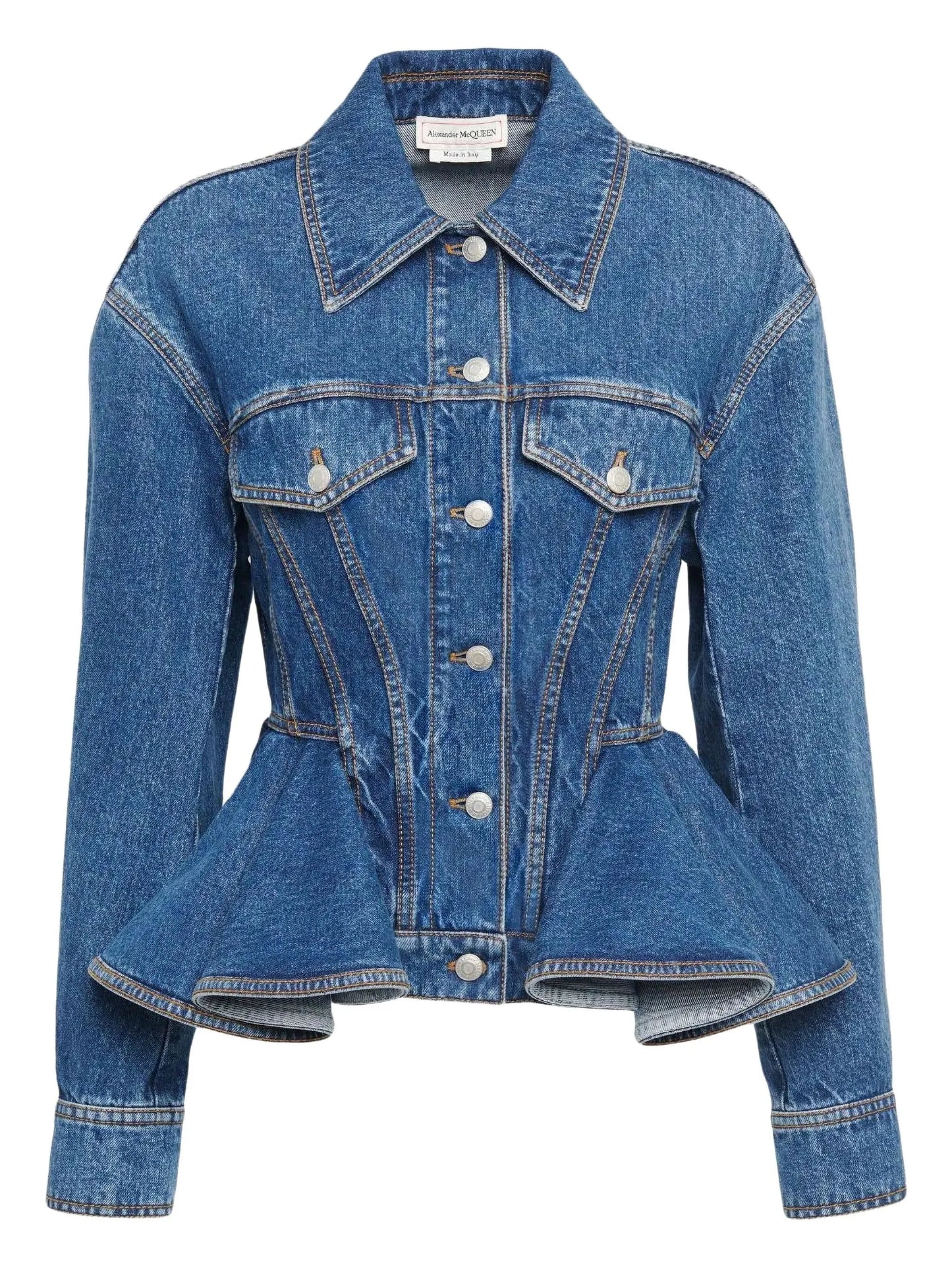 Peplum denim jacket