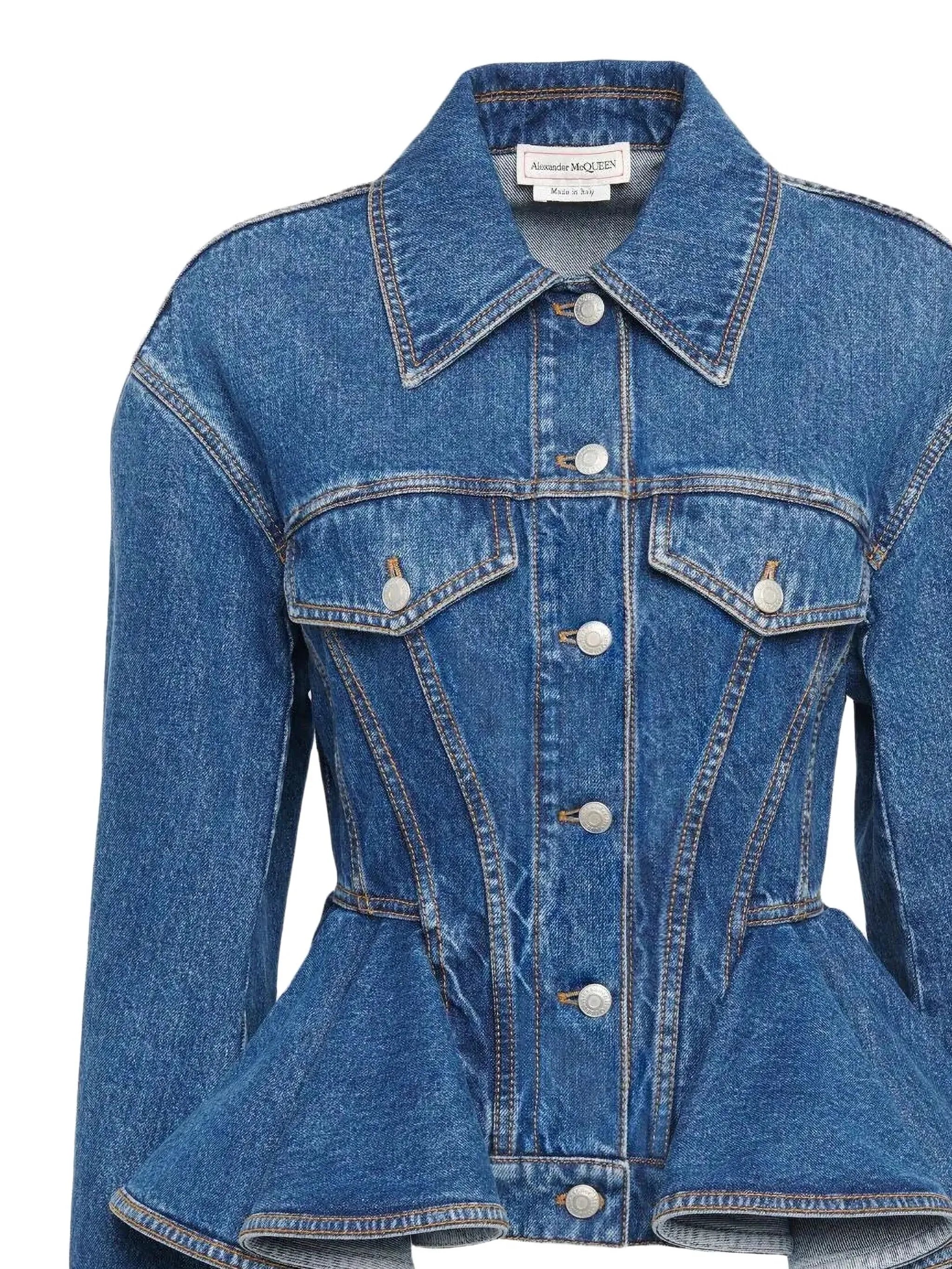Peplum denim jacket