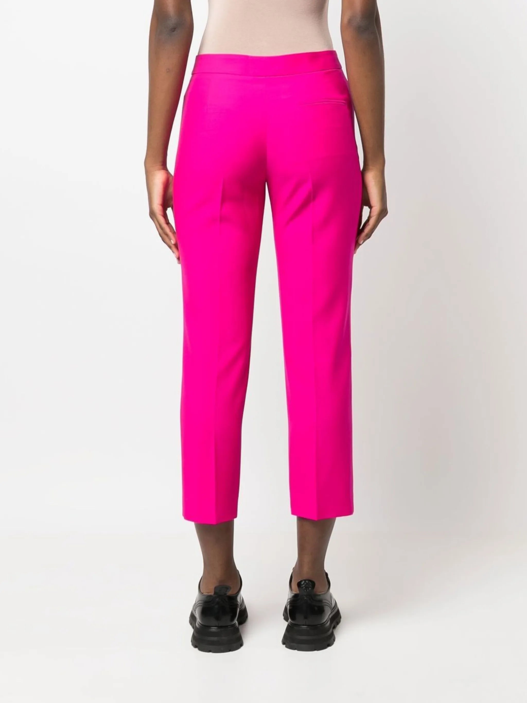cropped straight-leg trousers