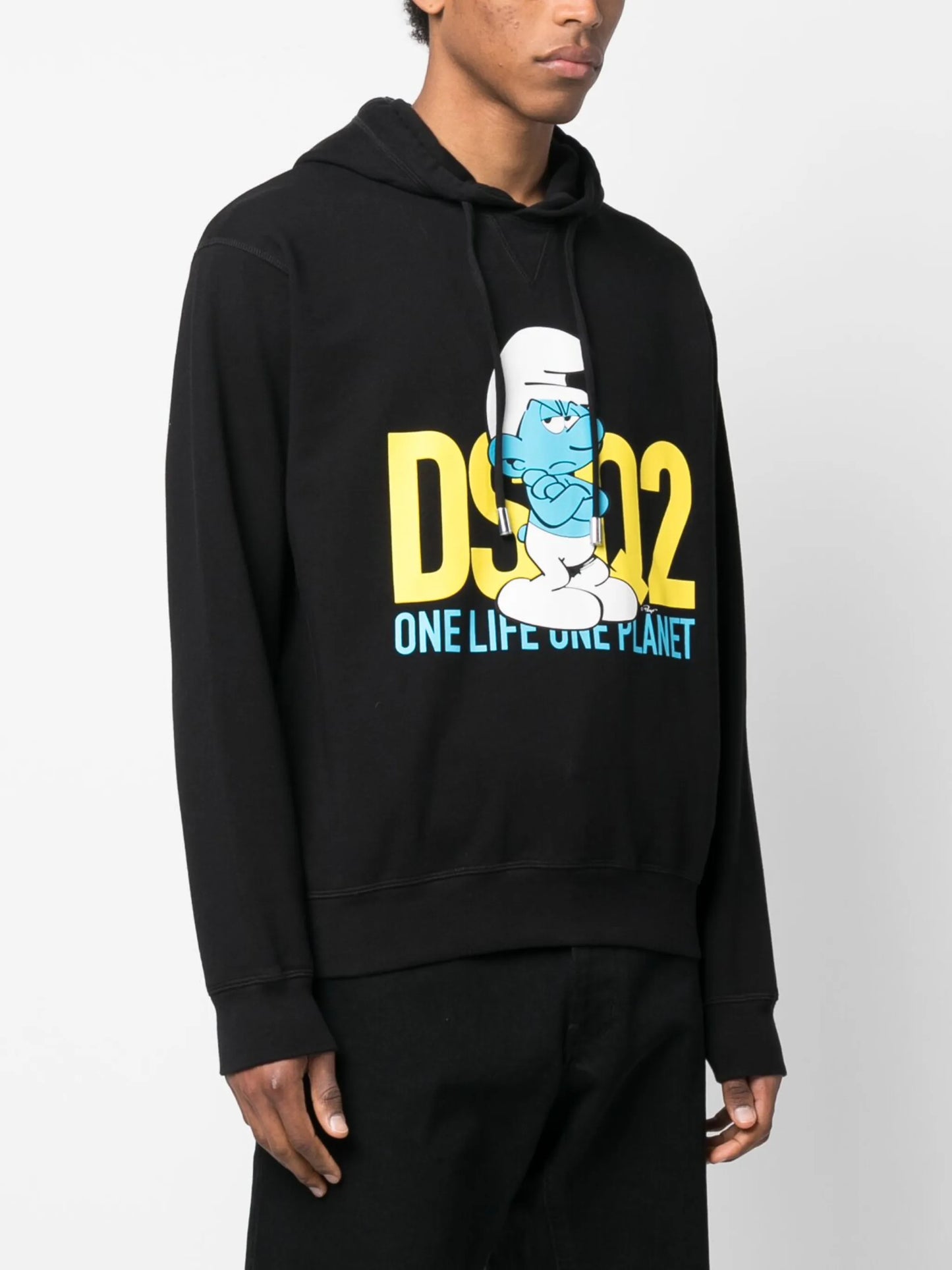 graphic-print organic-cotton hoodie