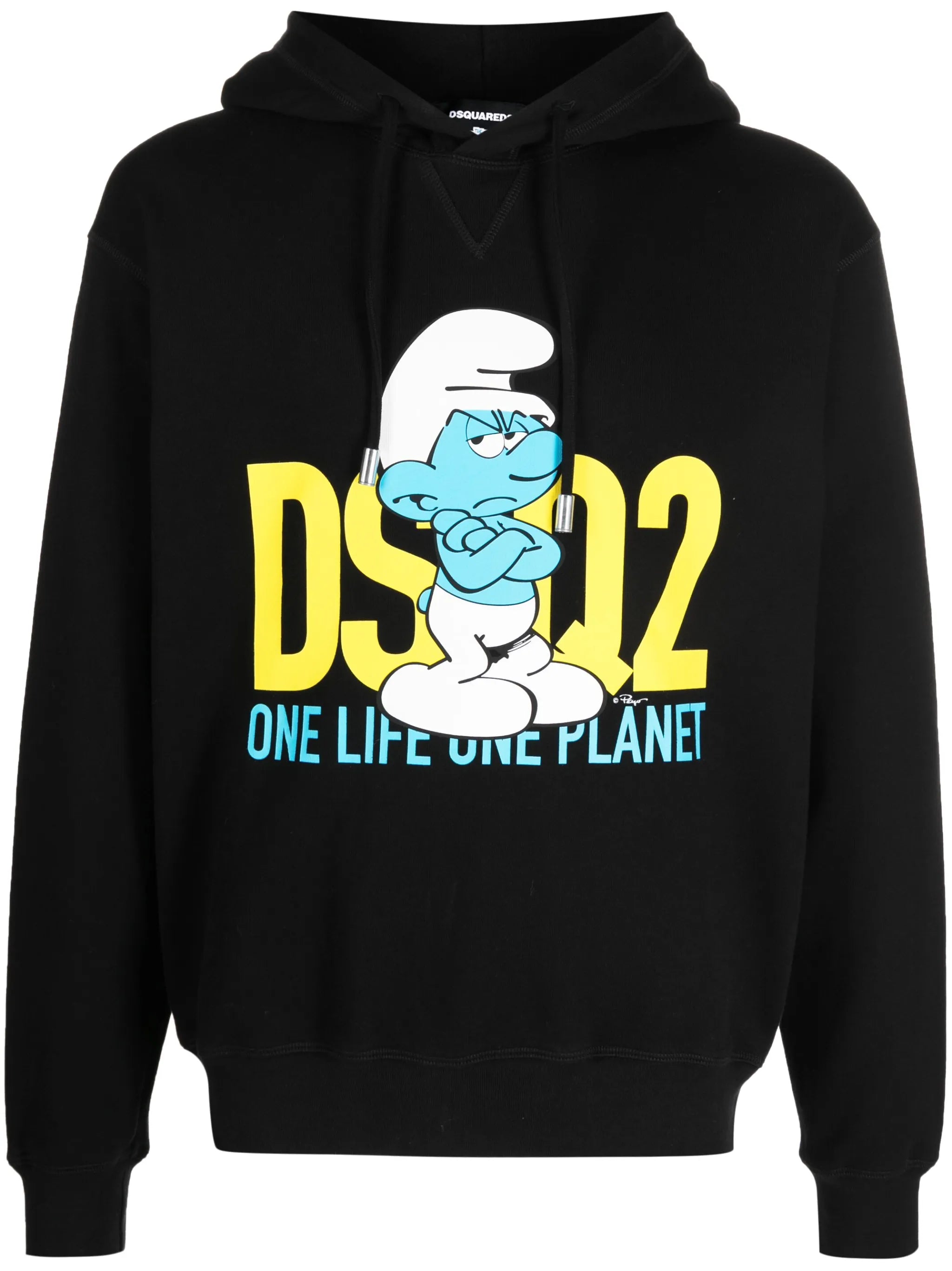 graphic-print organic-cotton hoodie