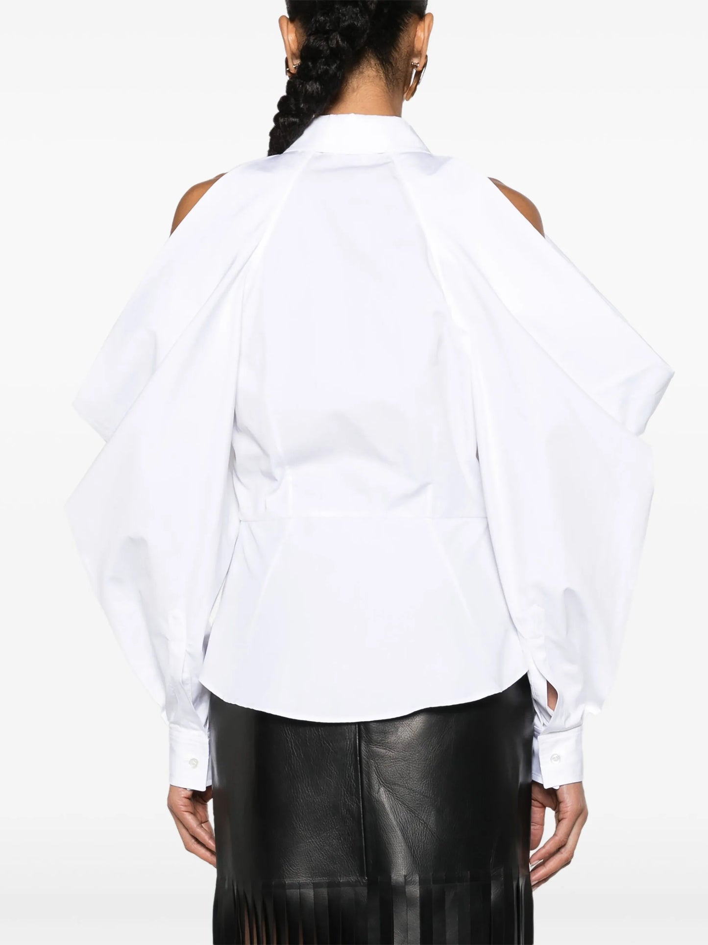 slashed drape-sleeve shirt