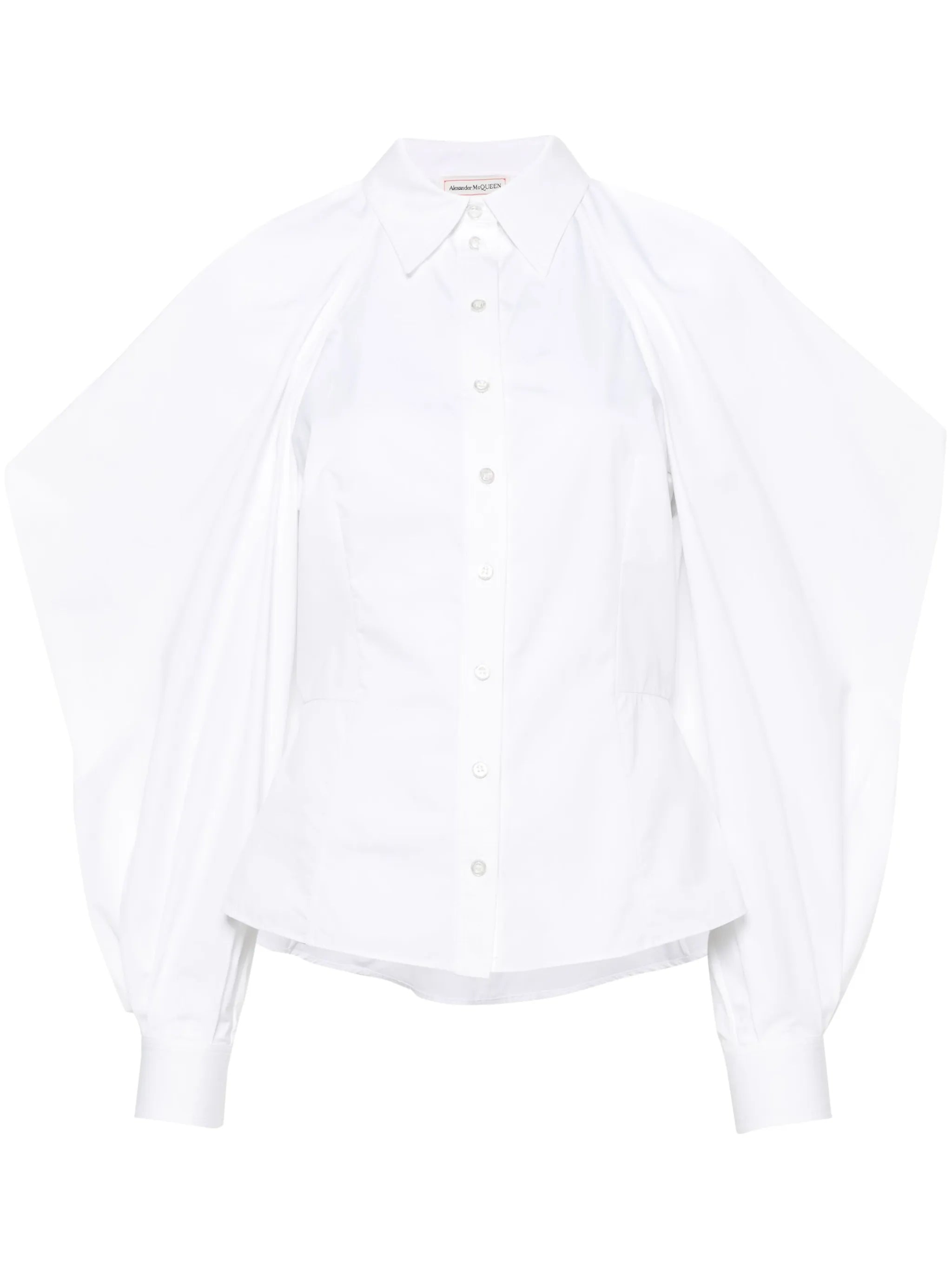 slashed drape-sleeve shirt