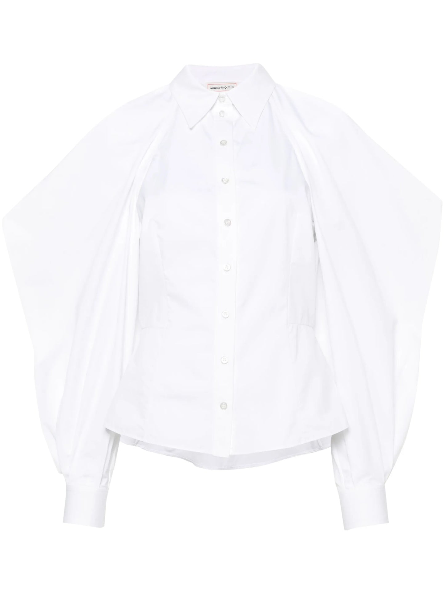 slashed drape-sleeve shirt