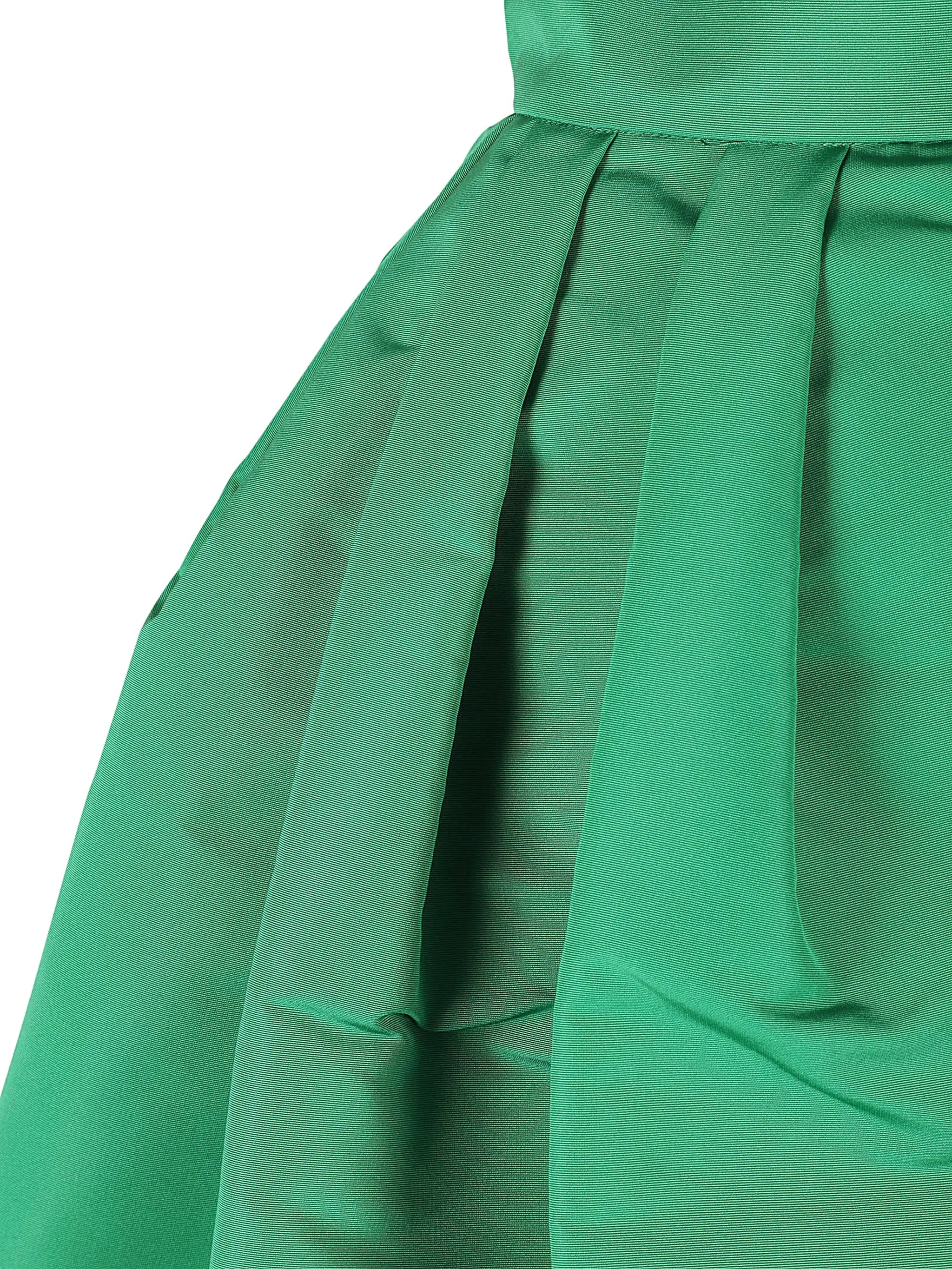 pleated flared midi skirt
