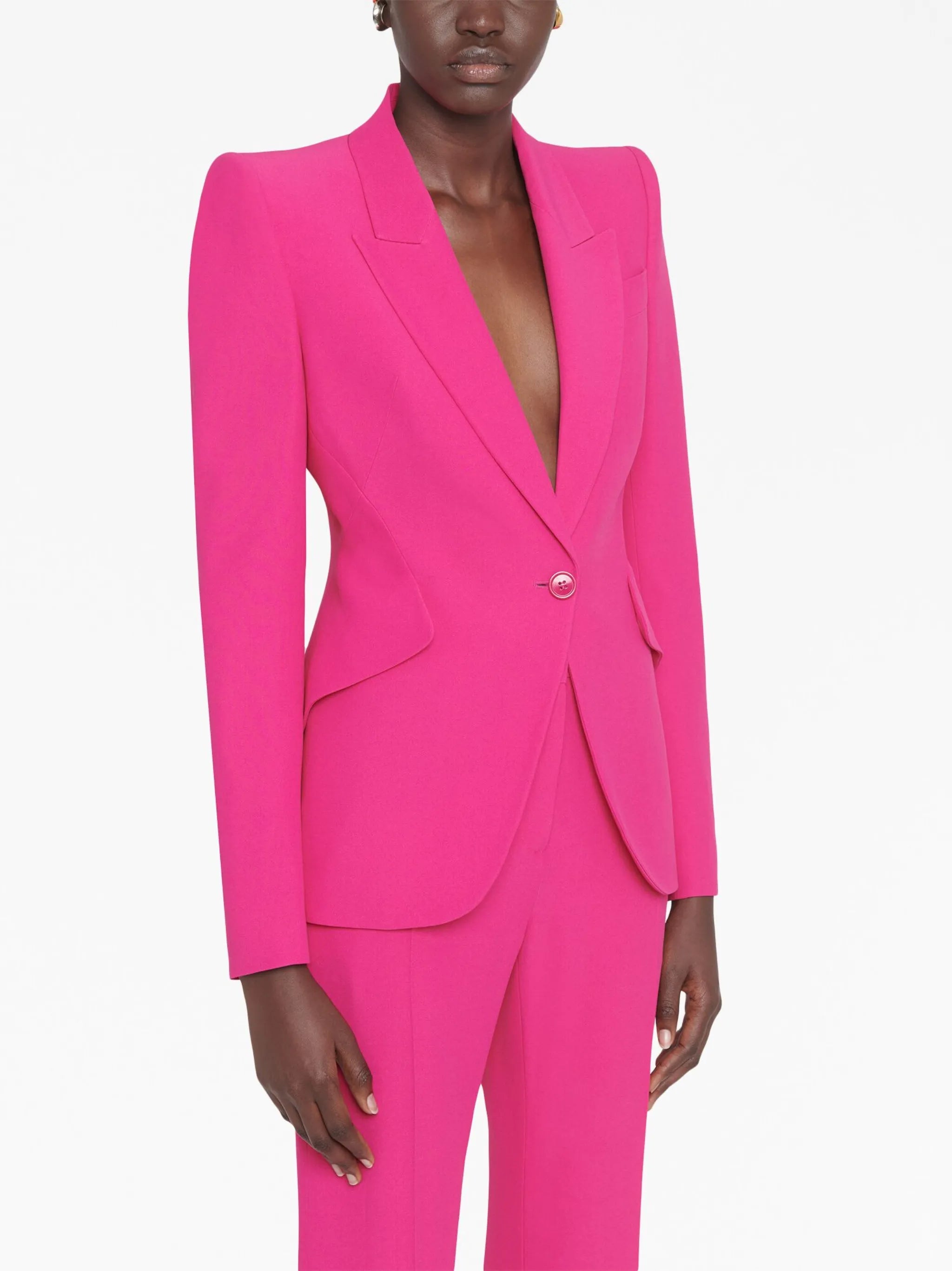 tailored single-breasted blazer