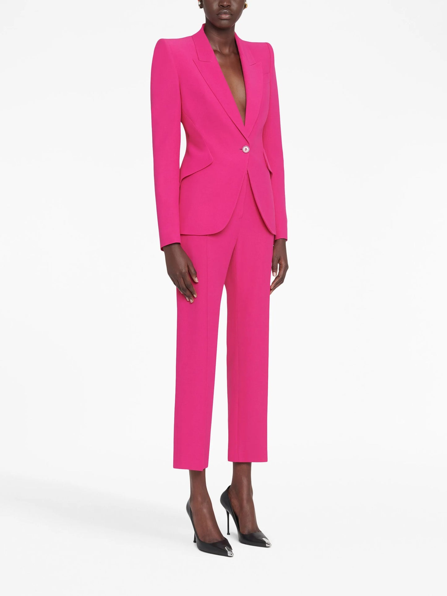 tailored single-breasted blazer