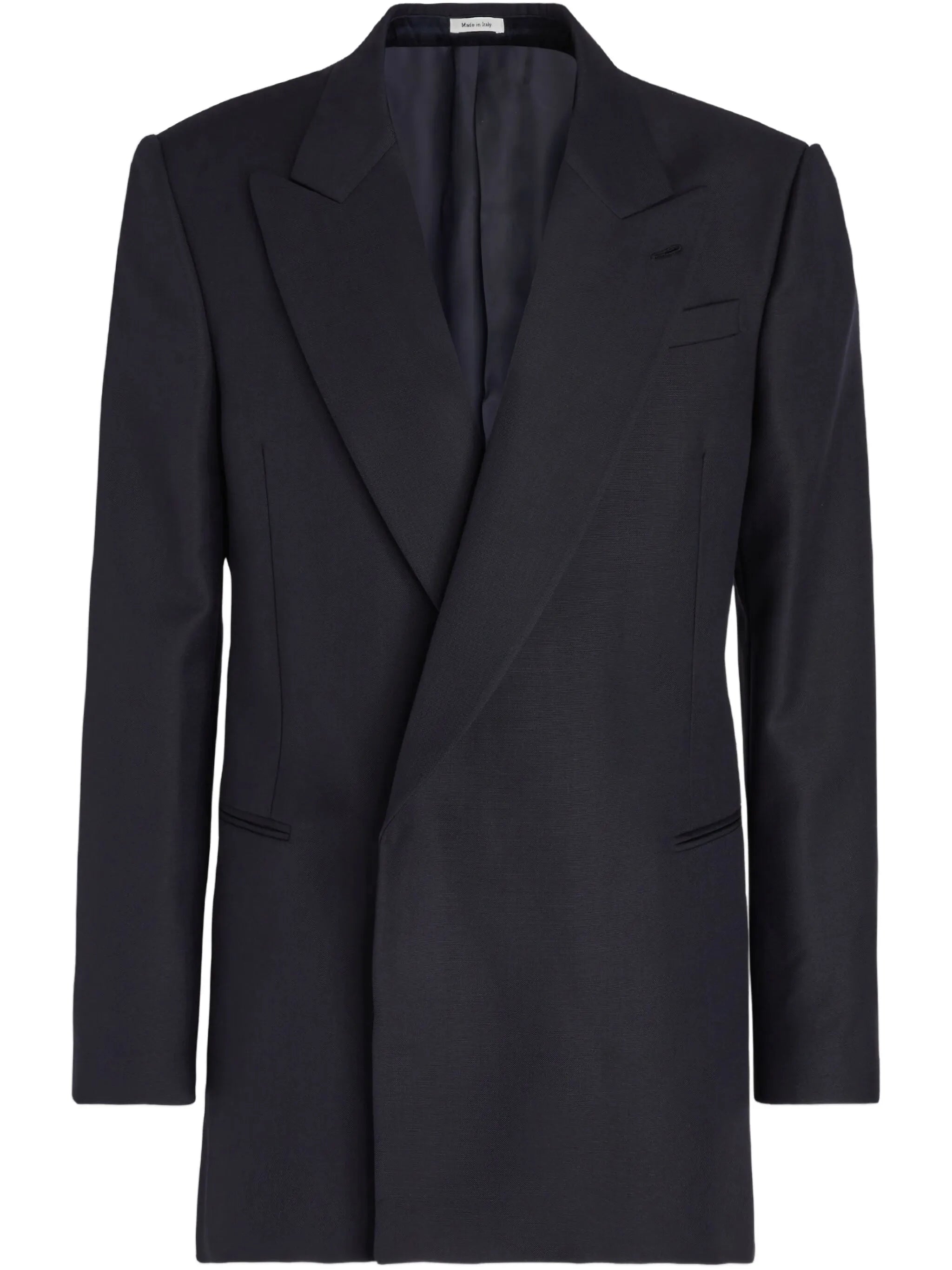 peak-lapels double-breasted blazer