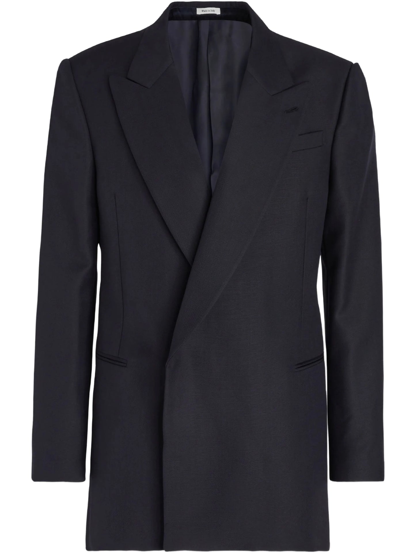 peak-lapels double-breasted blazer