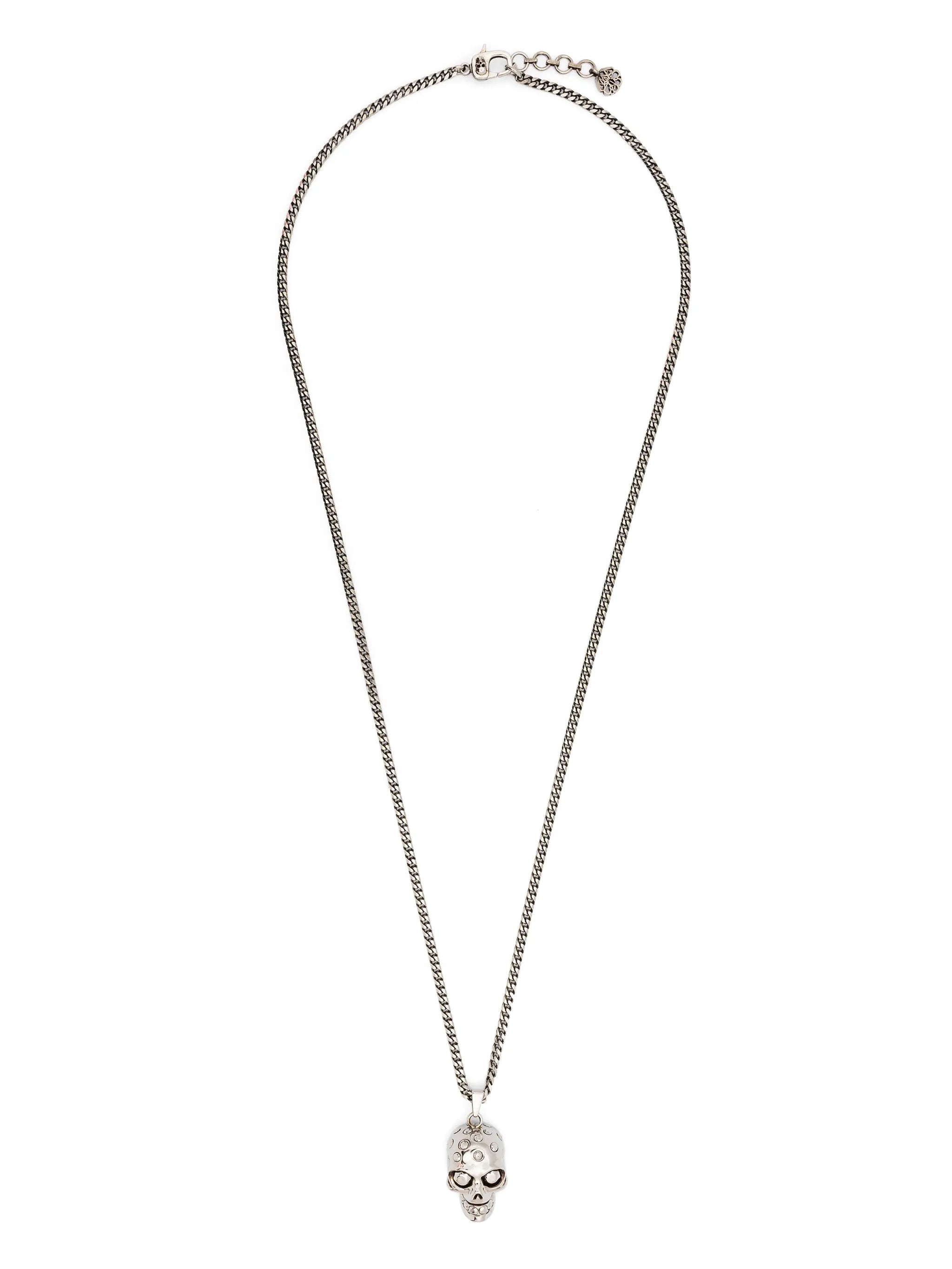 skull-charm chain necklace