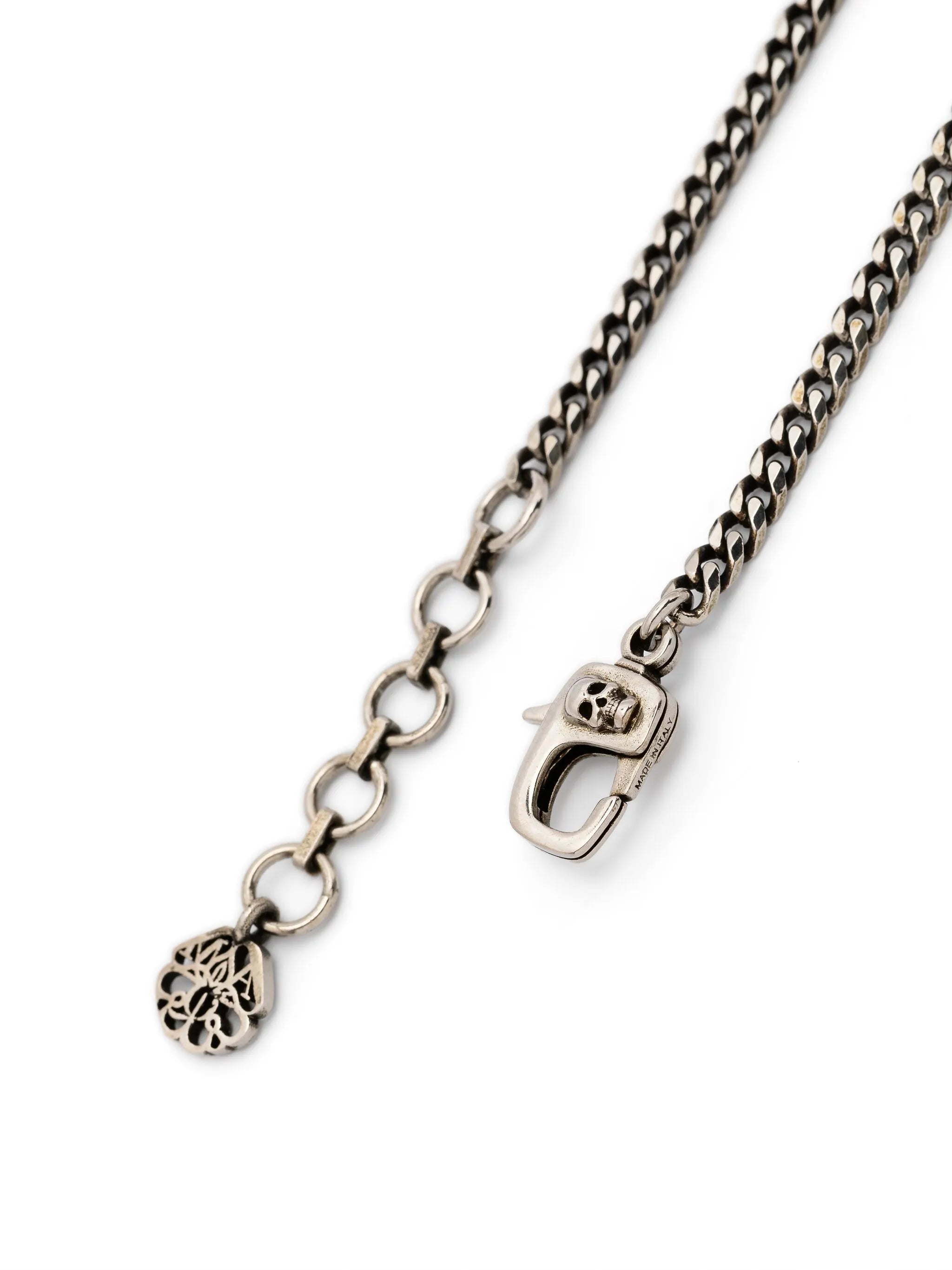 skull-charm chain necklace