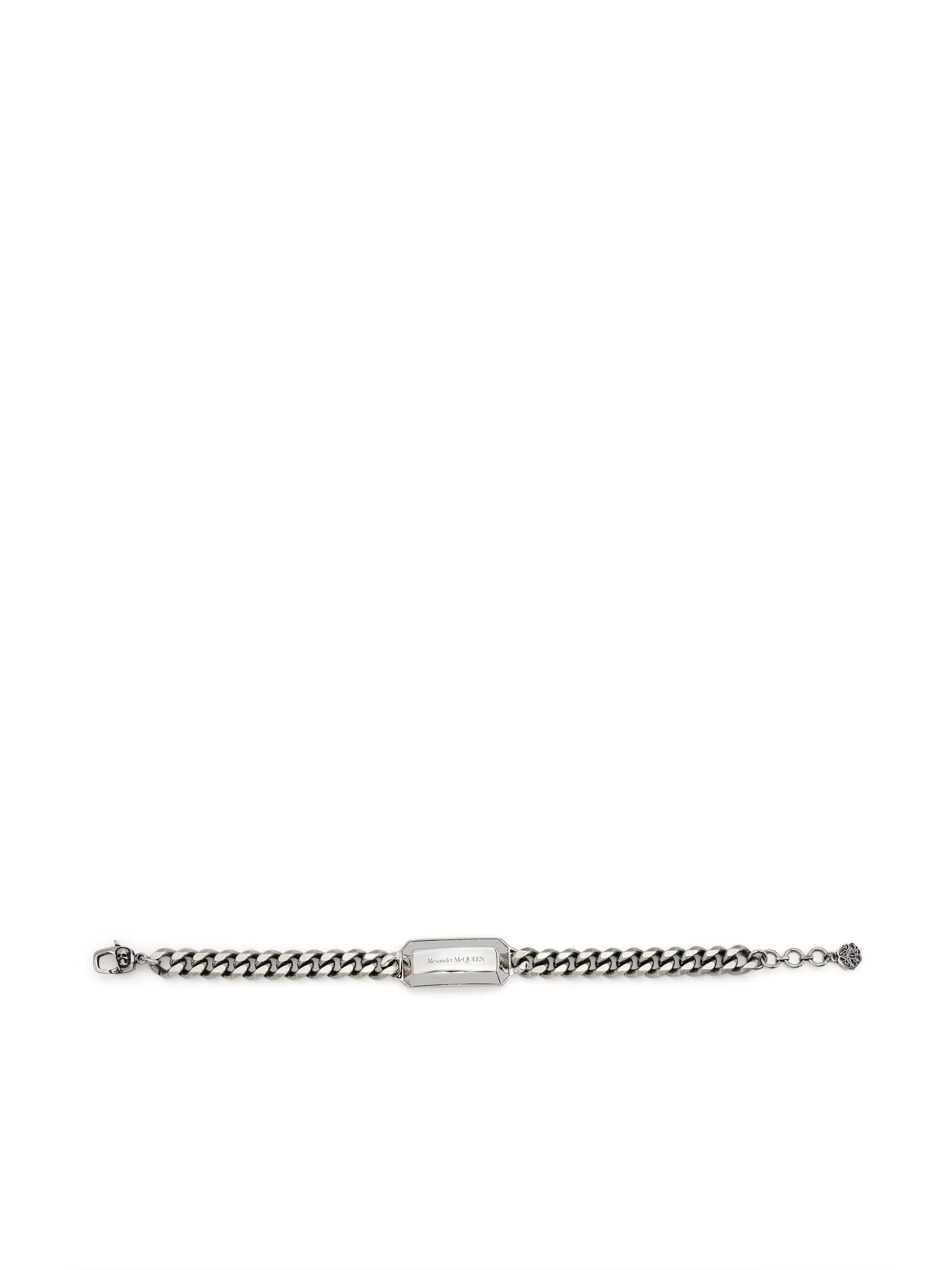 logo-engraved chain-link bracelet