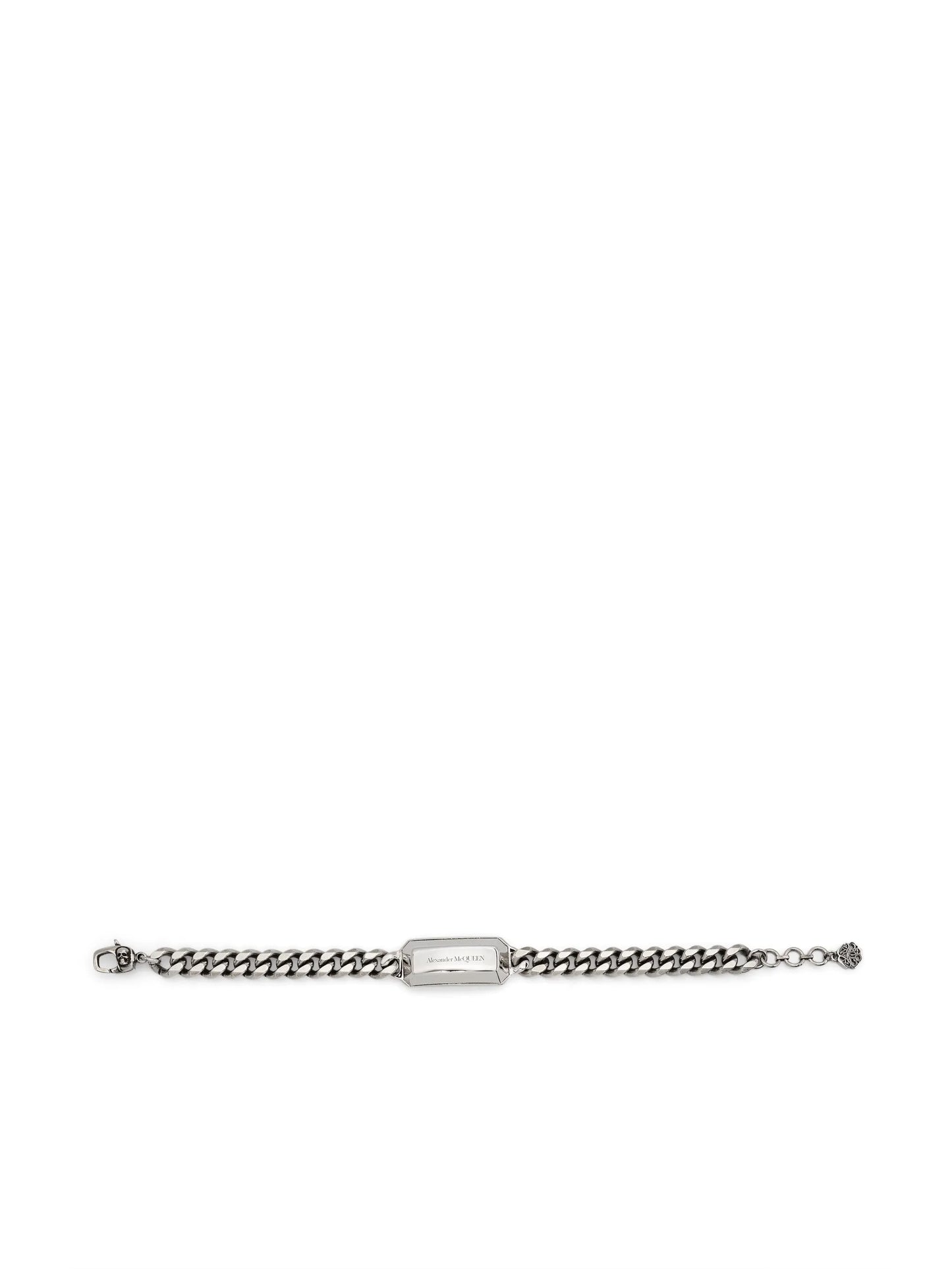logo-engraved chain-link bracelet