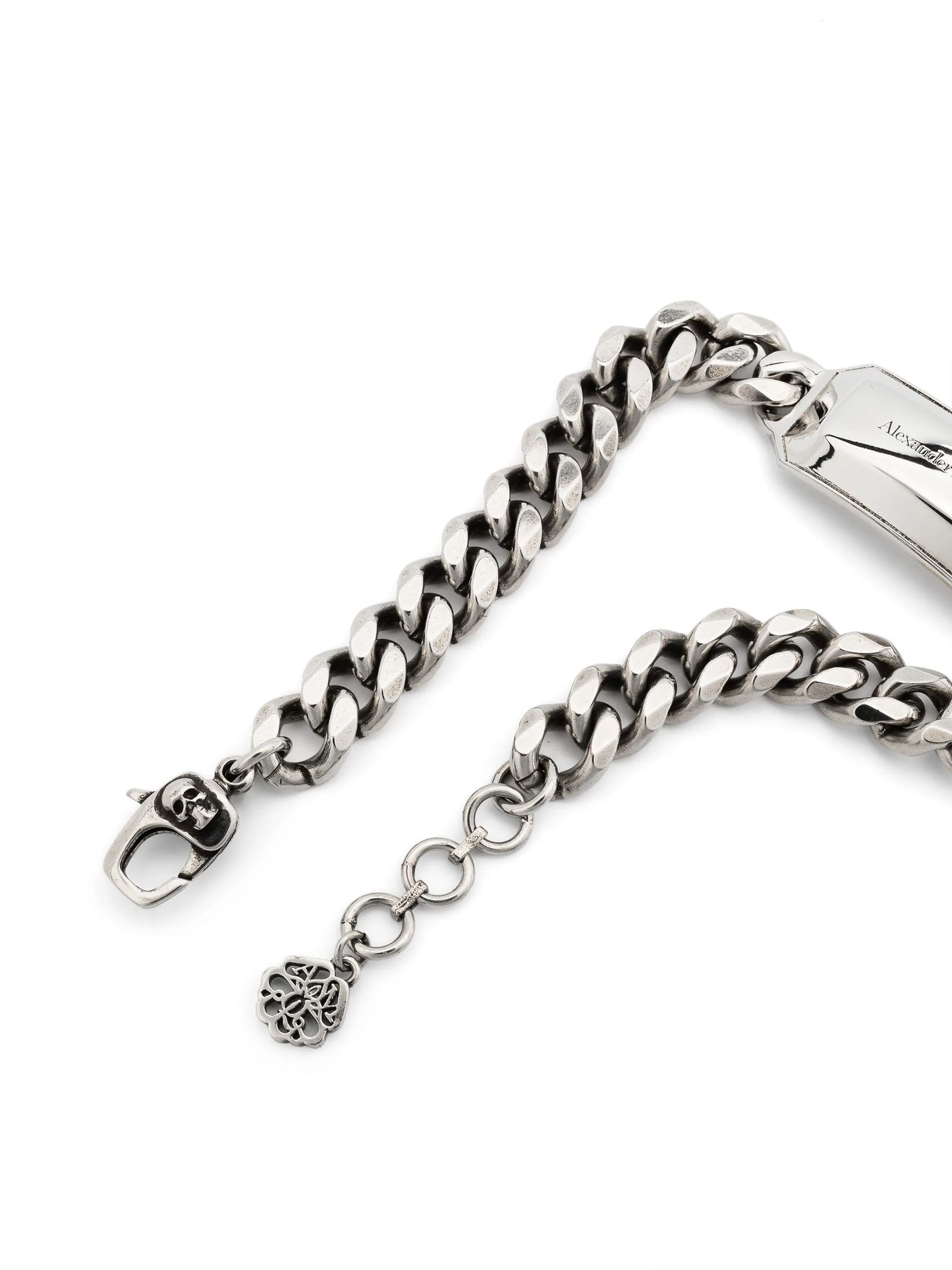 logo-engraved chain-link bracelet