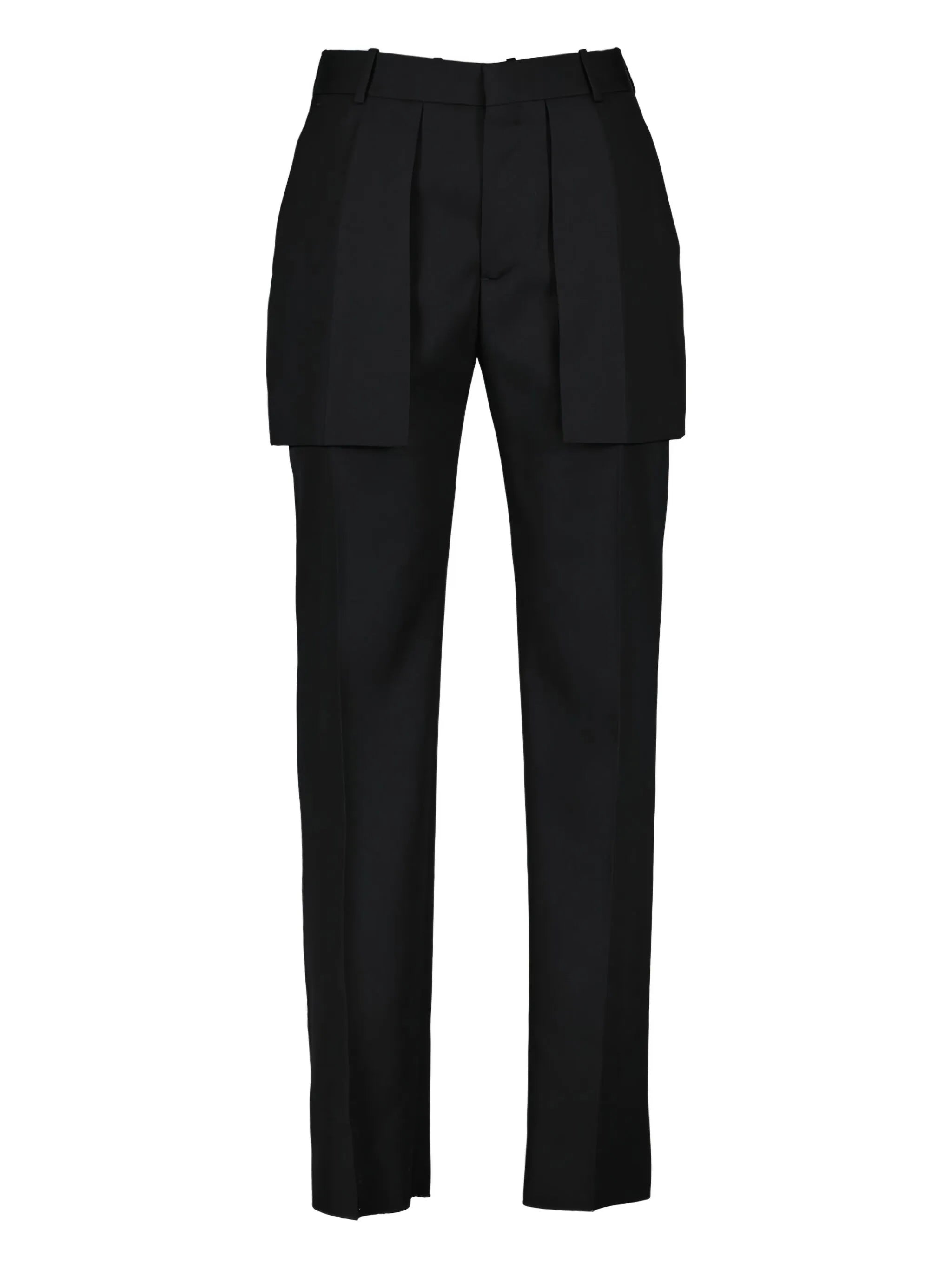 mid-rise tailored wool trousers